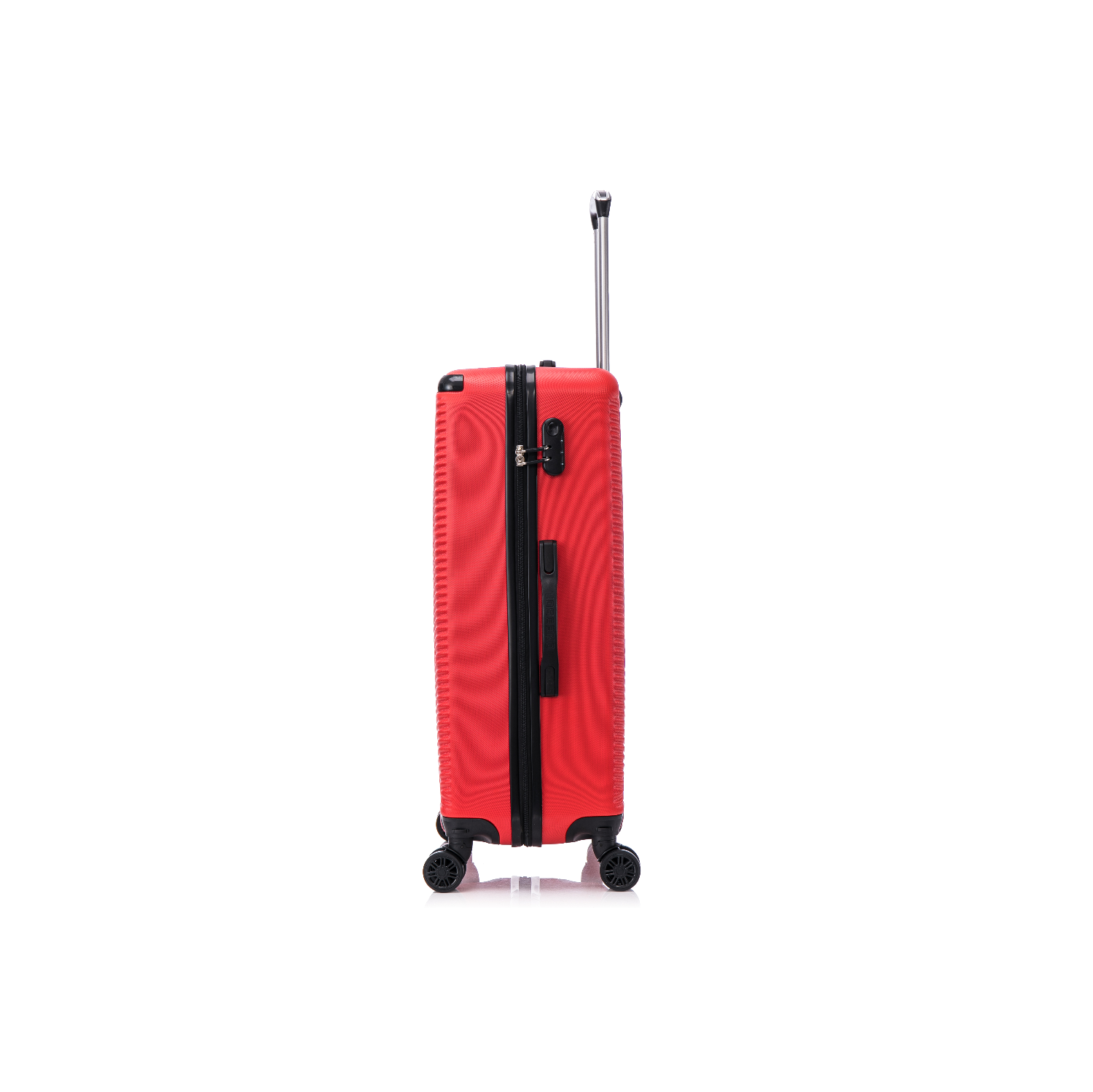 VALISE RIGIDE 3 PIÈCES DE TOSCANO-INTRECCIARE AND DURABLE RÉSISTANT AUX RAYURES - VERMILION RED