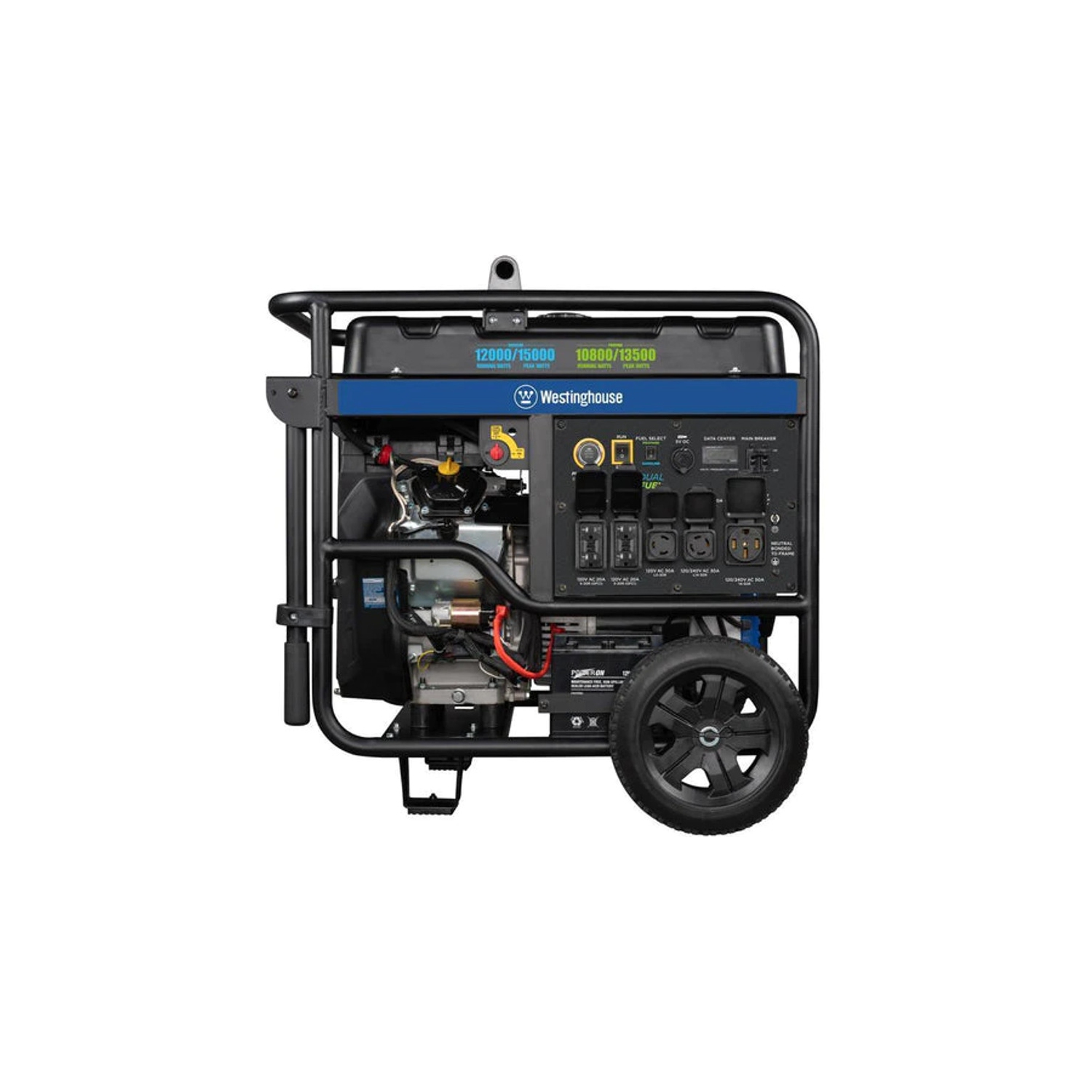 Westinghouse Outdoor Power Equipment 15000 Peak Watt Dual Fuel Home Backup Portable Generator, Remote Electric Start, Transfer Switch Ready, Gas and
