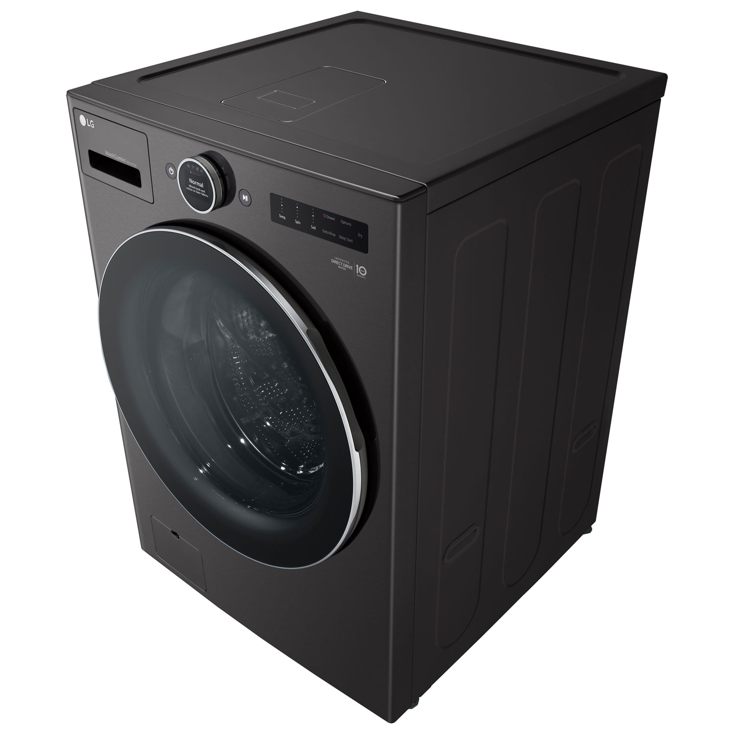 Laveuse/sécheuse électrique haute efficacité de 5,7 pi³ de LG - Acier noir