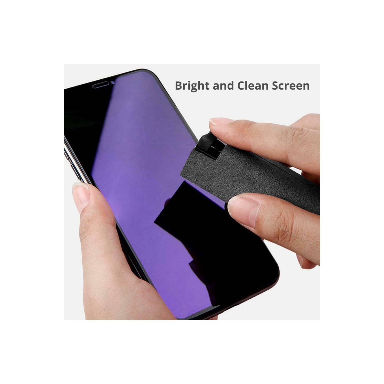 BATTPIT All-in-One Fingerprint-Proof Screen Cleaner Water Mist Spray & Wipe Cleaner with Microfiber for All Phones, Laptop and Tablet Screens (Blue)