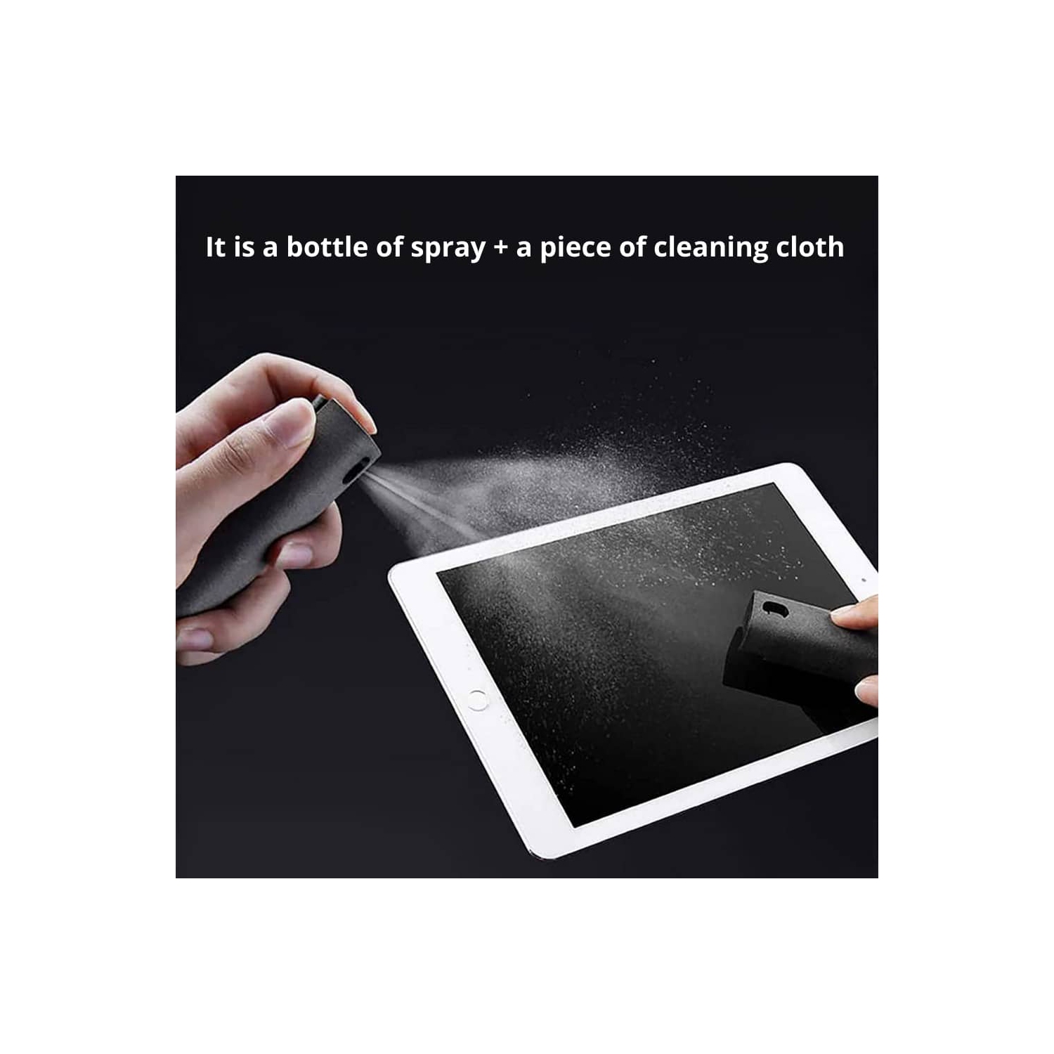 BATTPIT All-in-One Fingerprint-Proof Screen Cleaner Water Mist Spray & Wipe Cleaner with Microfiber for All Phones, Laptop and Tablet Screens (Pink)