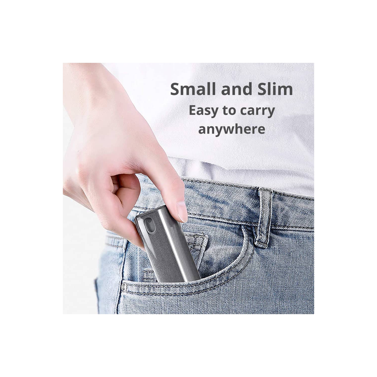 BATTPIT All-in-One Fingerprint-Proof Screen Cleaner Water Mist Spray & Wipe Cleaner with Microfiber for All Phones, Laptop and Tablet Screens (Red)