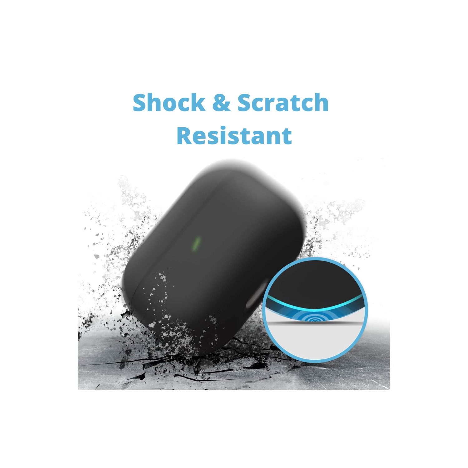 BATTPIT AirPods Pro Case 3 Colour Pack, Full Protective Shockproof [Blue/Red/Black]