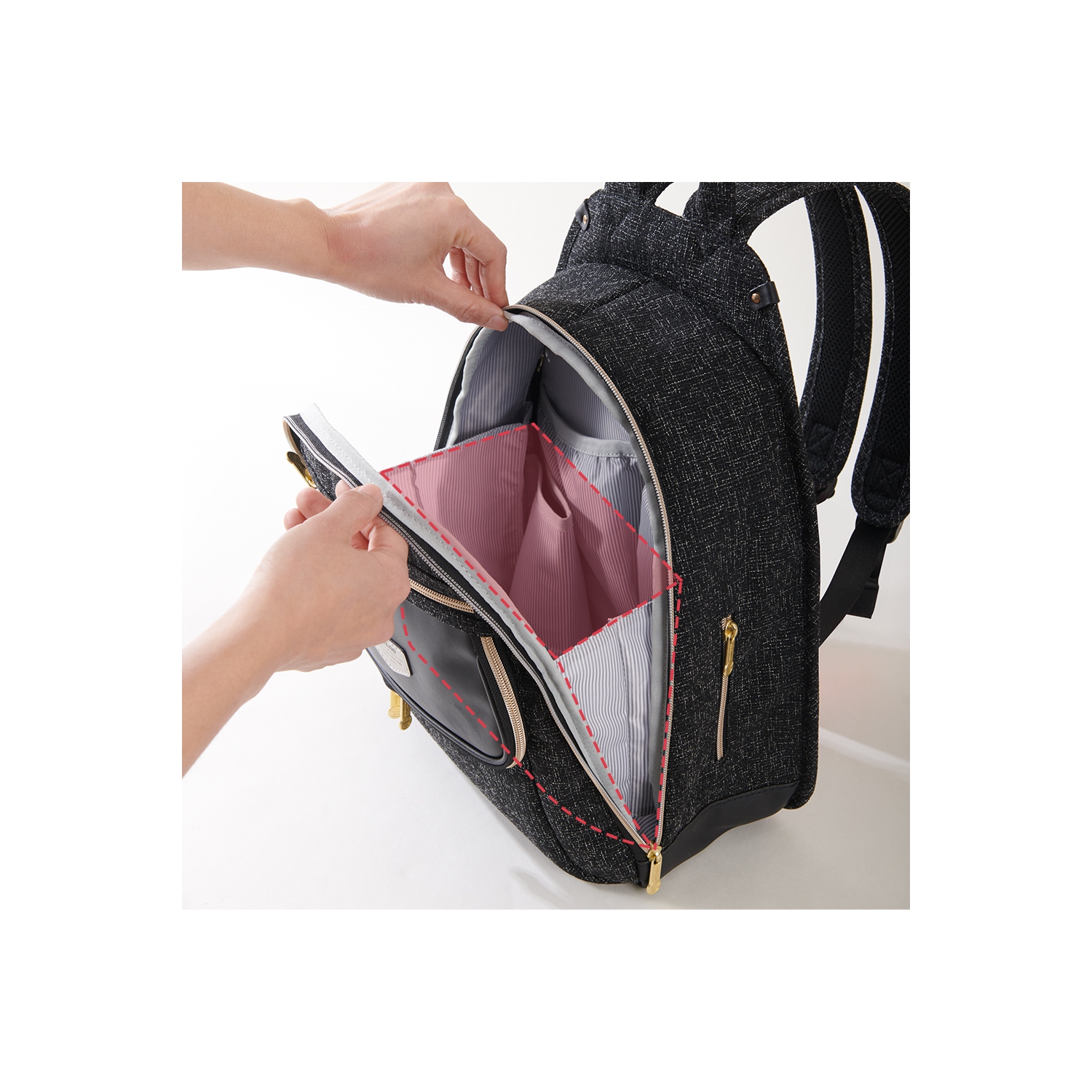 Sunveno Tweed Diaper Bag Backpack