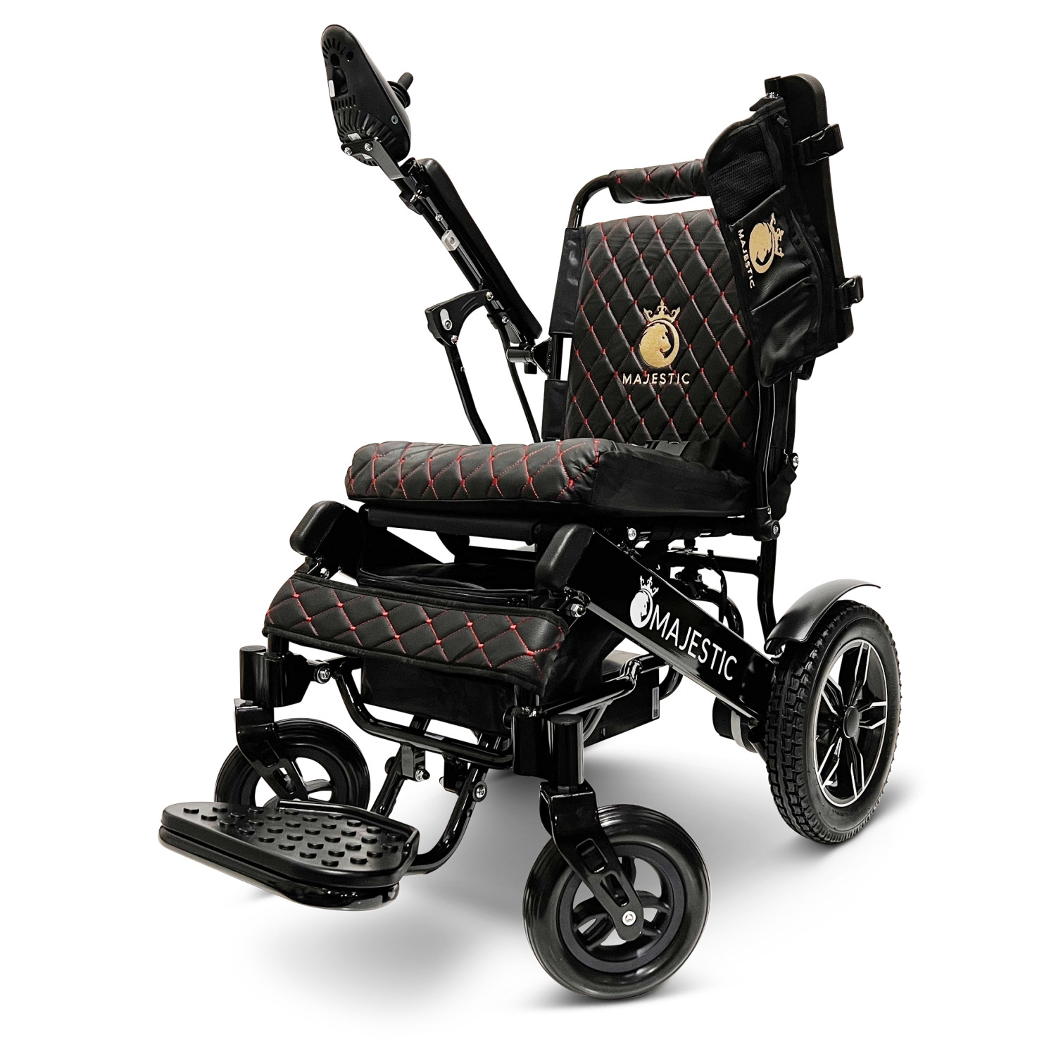 IQ-8000 MAJESTIC Power Chair | Ultra-Light & Foldable Gel Memory Foam Seat | Up to 21 km Range Airline & Cruise Approved | 17.5’’ Seat Width, Black