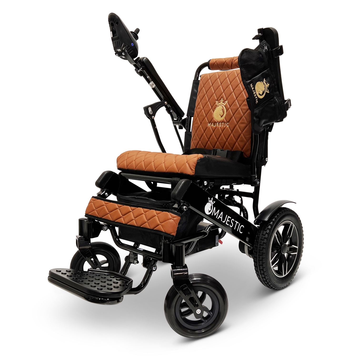 IQ-8000 PLUS MAJESTIC Power Chair| Ultra-Light & Foldable Gel Memory Foam Seat| Up to 21 km Range| Airline & Cruise Approved| 20’’ Seat Width, Black