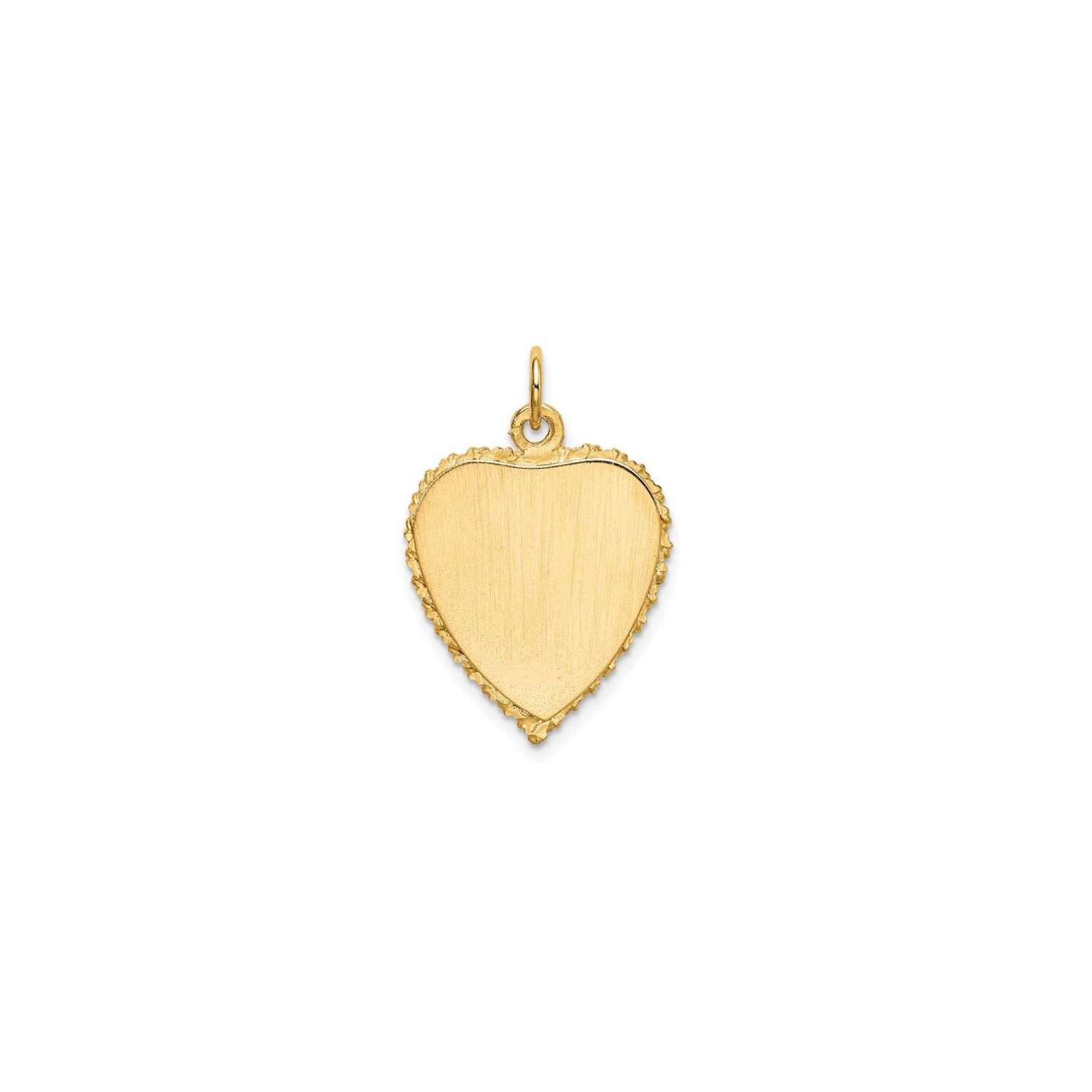 10K Yellow Gold 50th Anniversary Heart Charm Pendant Necklace with Chain