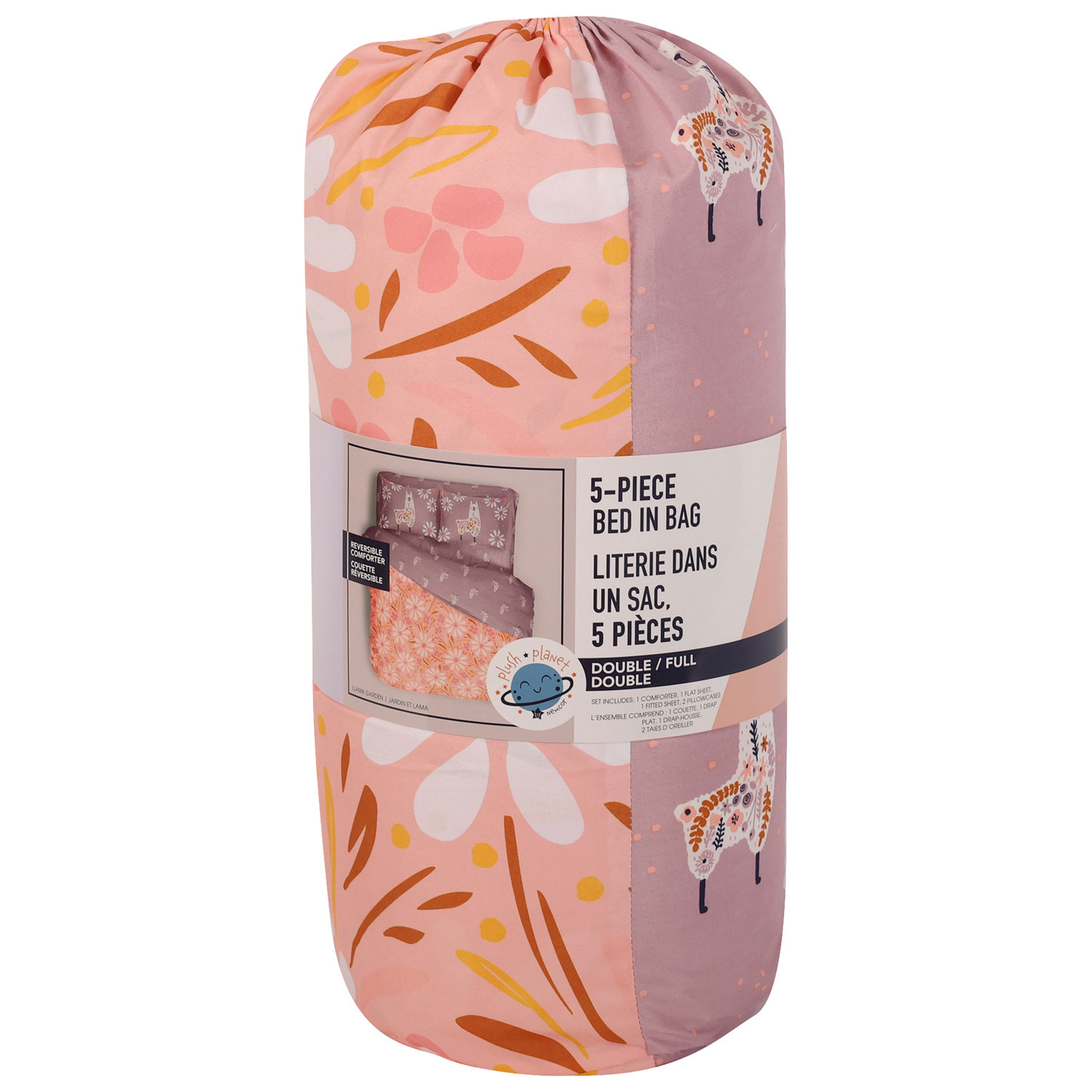 Literie réversible 5 pièces de Nemcor - Lit deux places - Lama