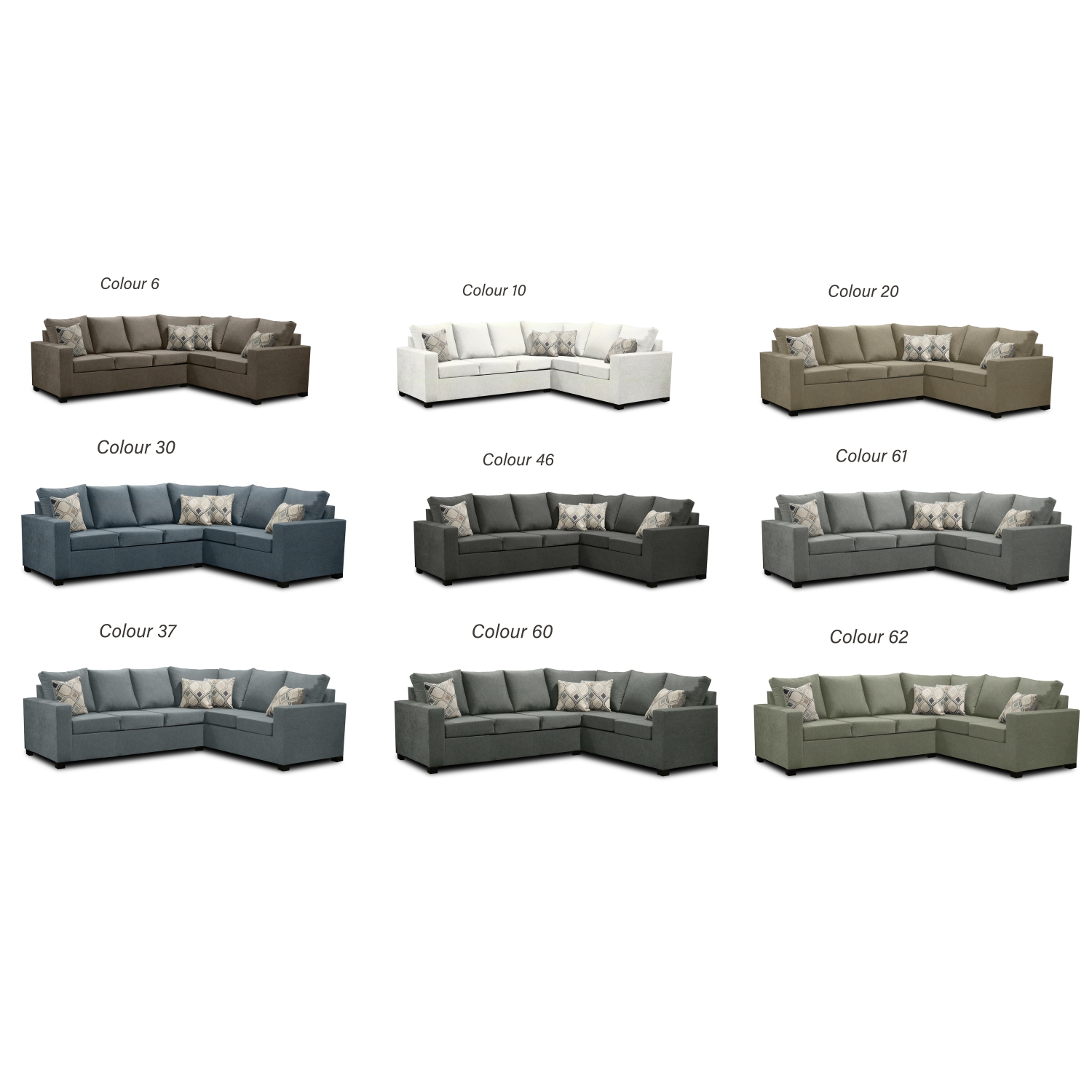 Infinite Imports – 302 Facing Left Sectional Sofa - Made In Canada With 2 Free Throw Pillows & FREE SHIPPING