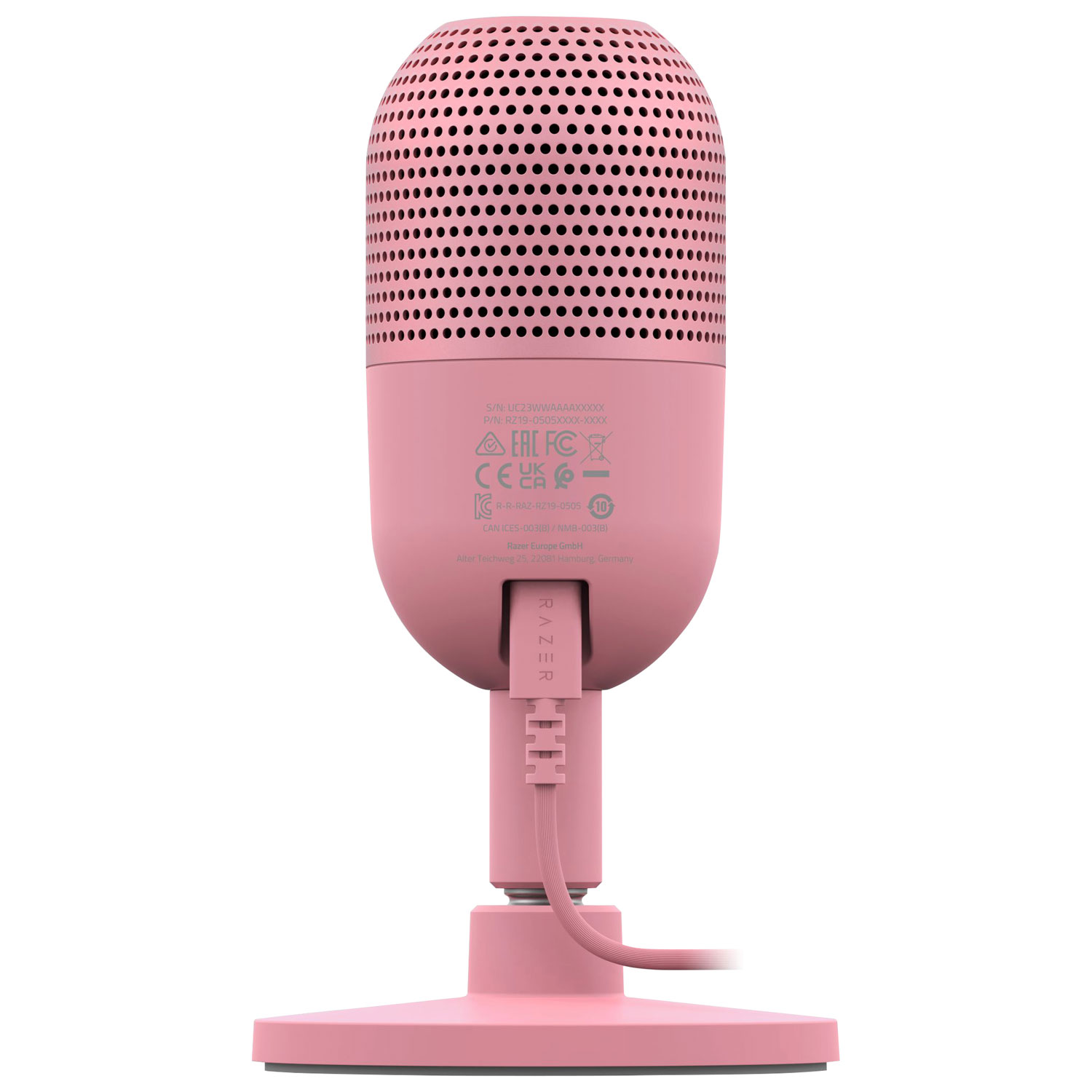 Microphone à condensateur USB Seiren V3 Mini de Razer - Rose quartz