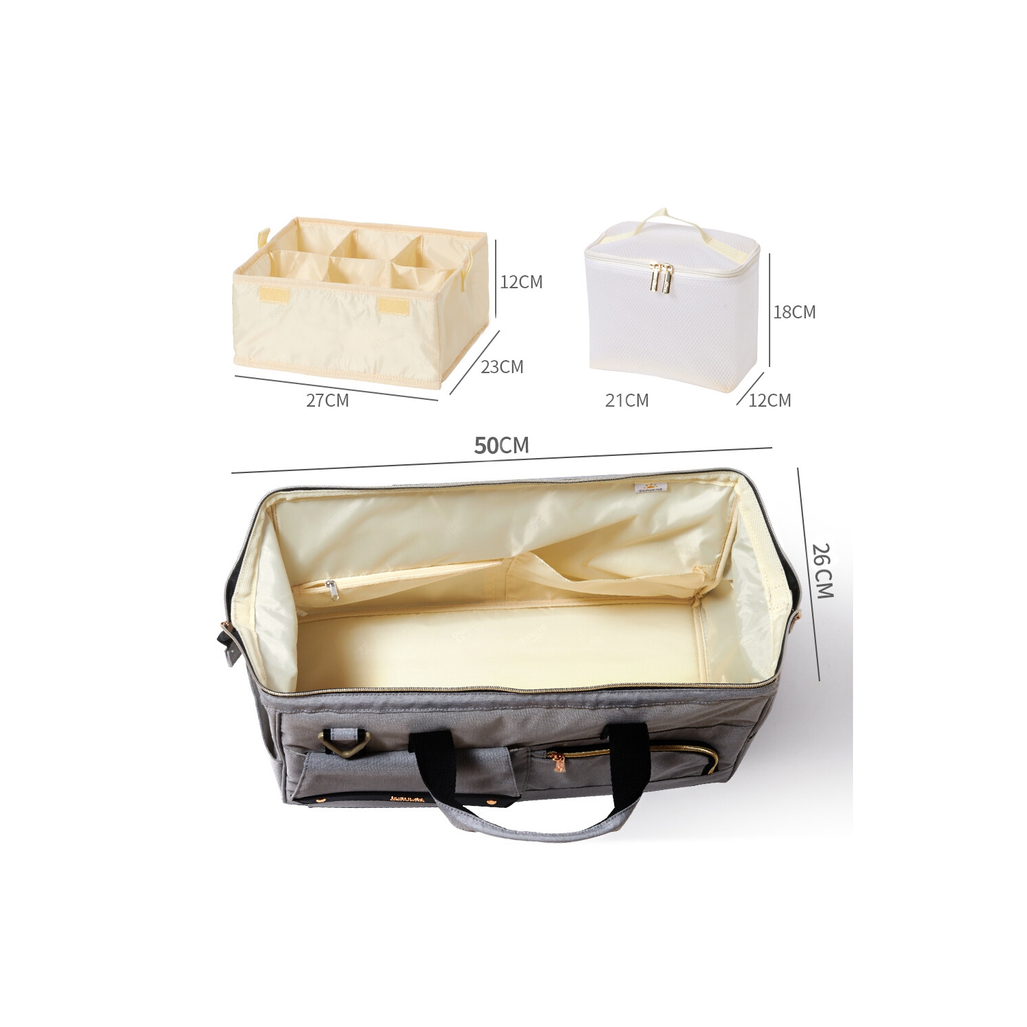 Sunveno 3-in-1 Diaper Bag Travel Duffel Bag