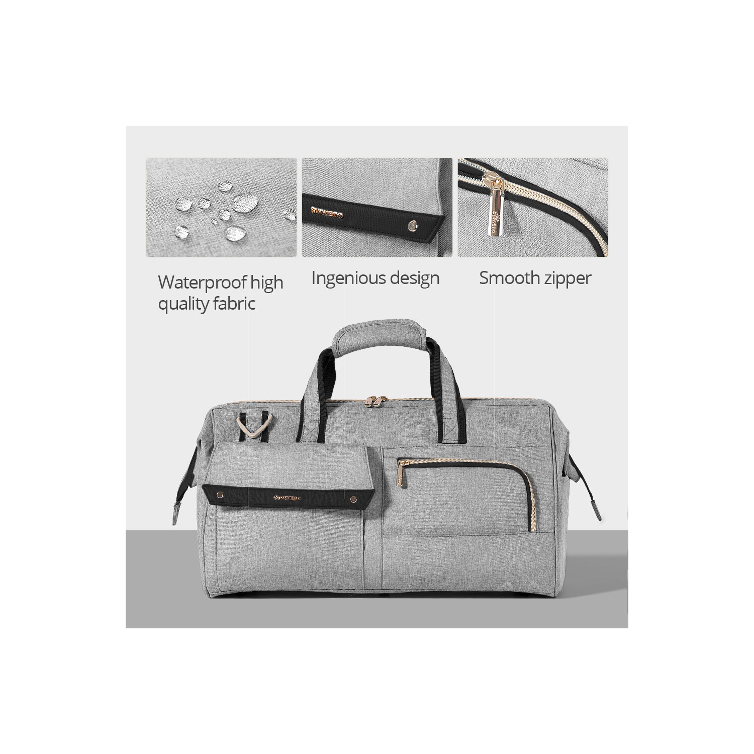 Sunveno 3-in-1 Diaper Bag Travel Duffel Bag