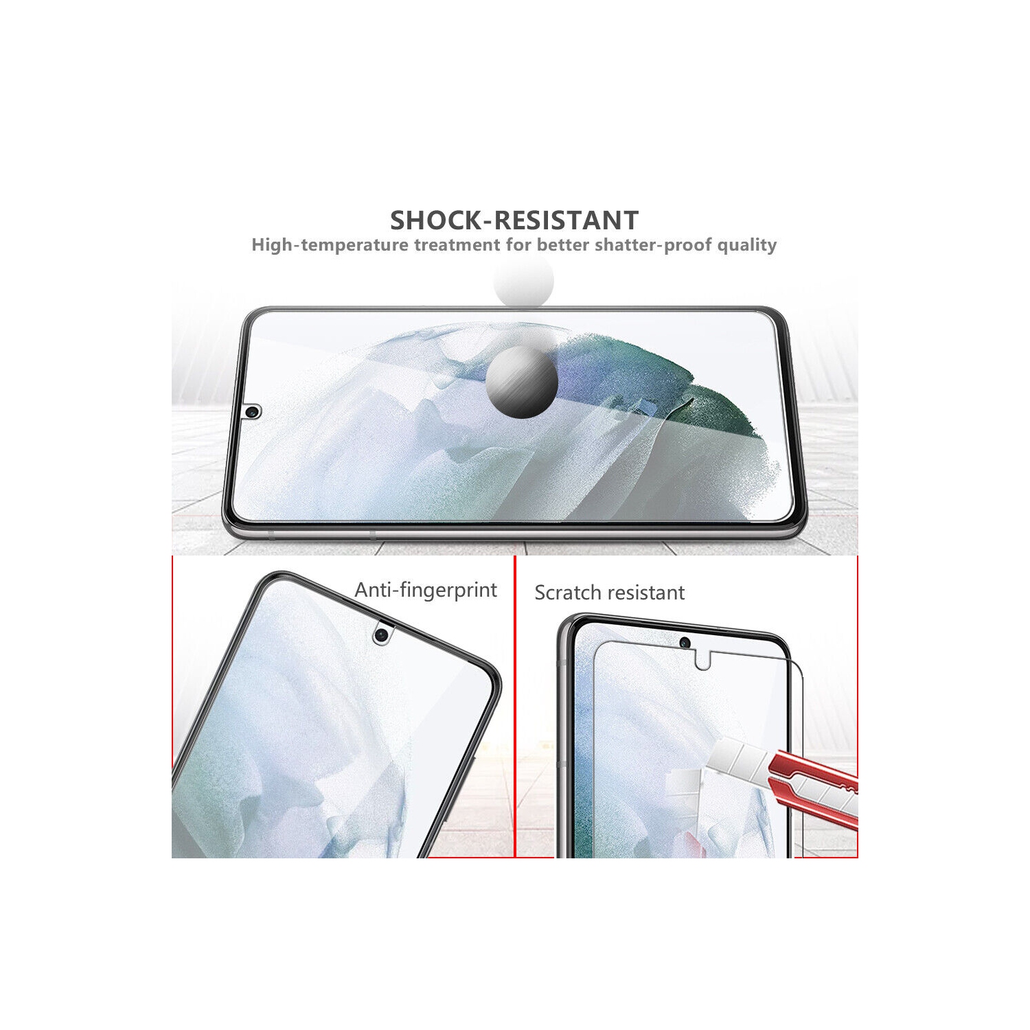 [2 paquets] Protecteur d'écran en verre trempé de CSmart pour Galaxy S25 Edge/S25 Plus/S24 Plus de Samsung, compatible avec les étuis et sans bulles