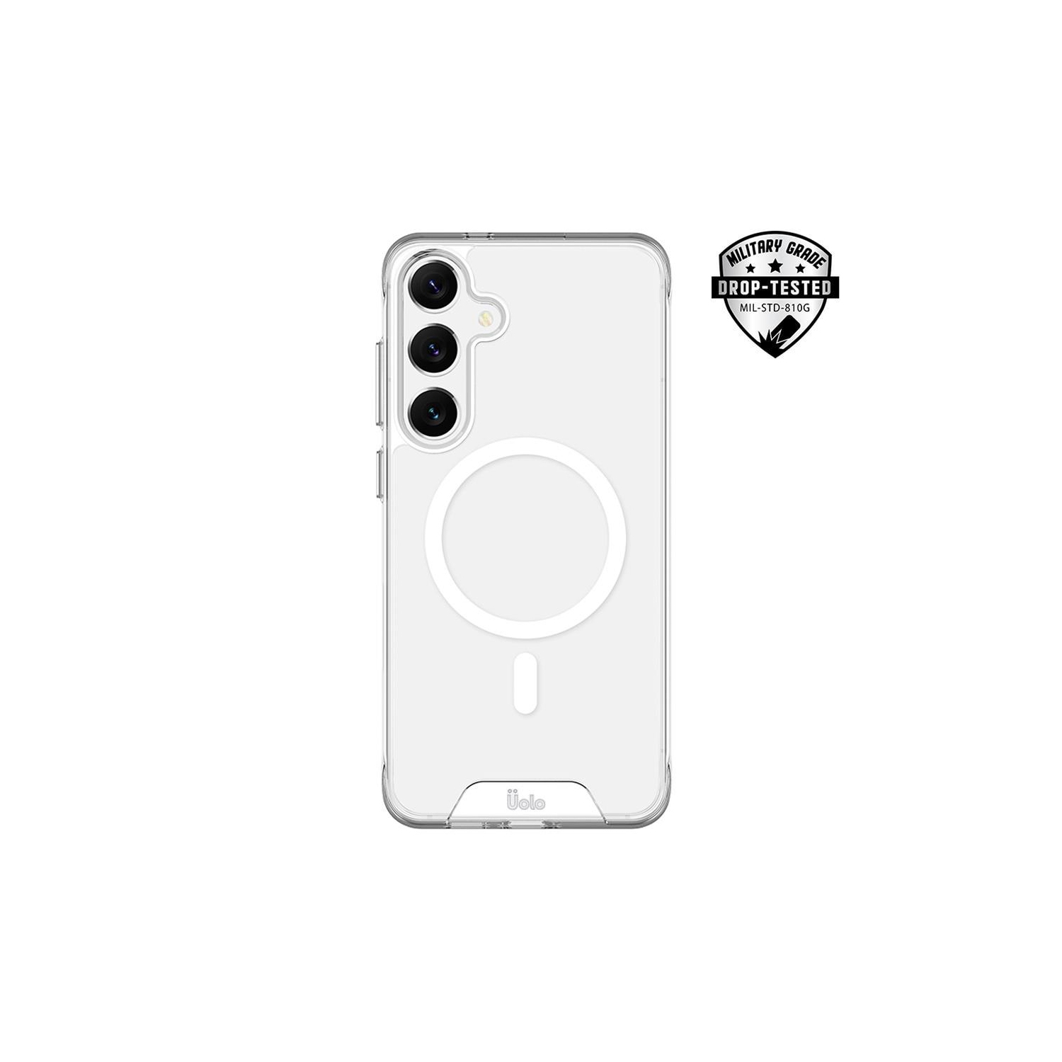 Uolo Soul+ MagSafe Case Drop Rated Fitted Hard Shell Case for Samsung Galaxy S24+ - Clear
