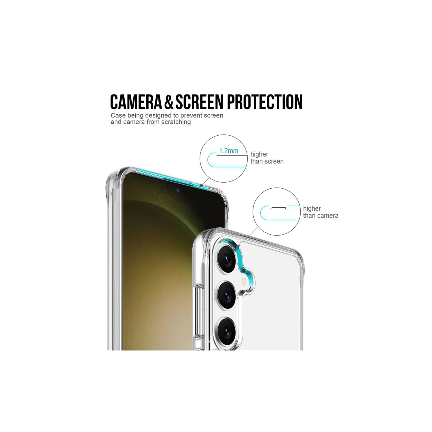 Uolo Soul+ MagSafe Case Drop Rated Fitted Hard Shell Case for Samsung Galaxy S24+ - Clear