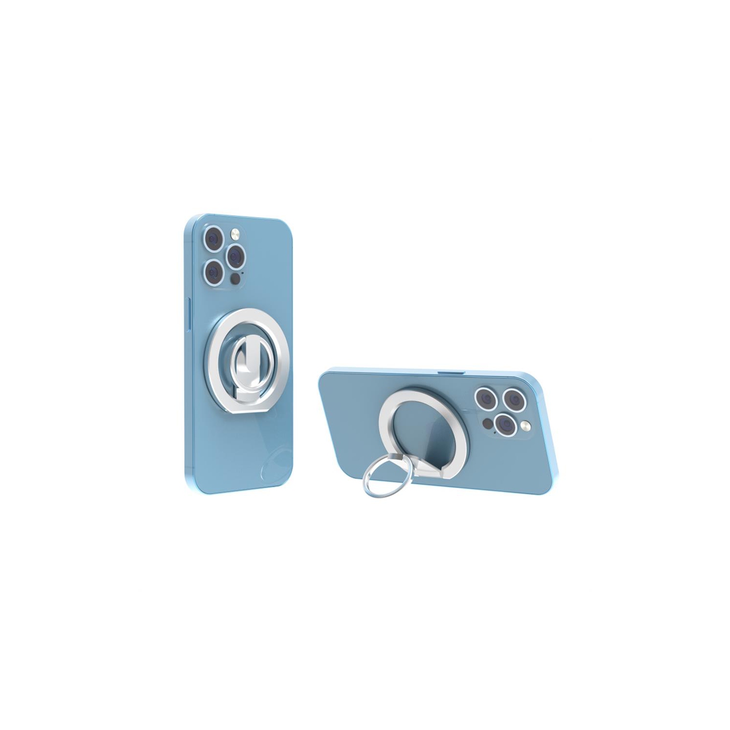 Uolo Ring Magnetic Phone Grip and Phone Holder, Ring Stand Holder for MagSafe Compatible, Sliver