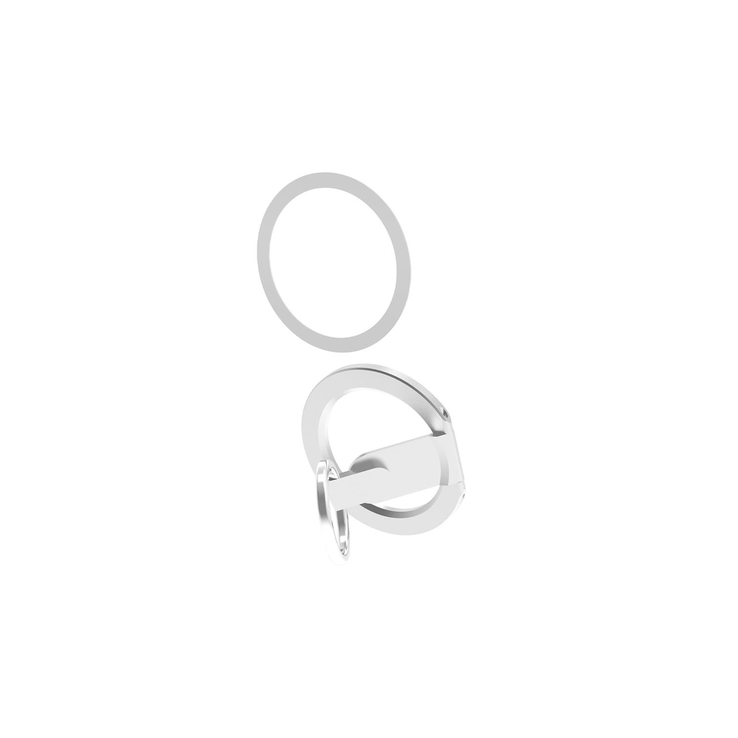 Uolo Ring Magnetic Phone Grip and Phone Holder, Ring Stand Holder for MagSafe Compatible, Sliver