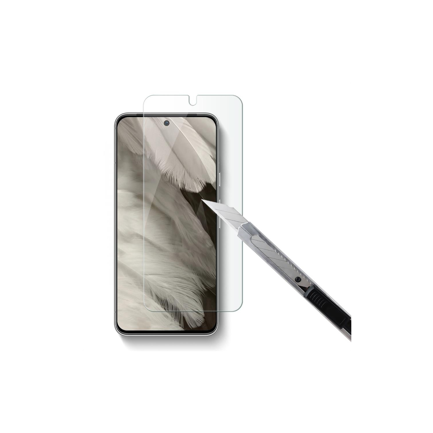 Uolo [Shield] Tempered Glass [9H ASAHI] Screen Protector for Google Pixel 8 | Case Friendly & Easy Installation