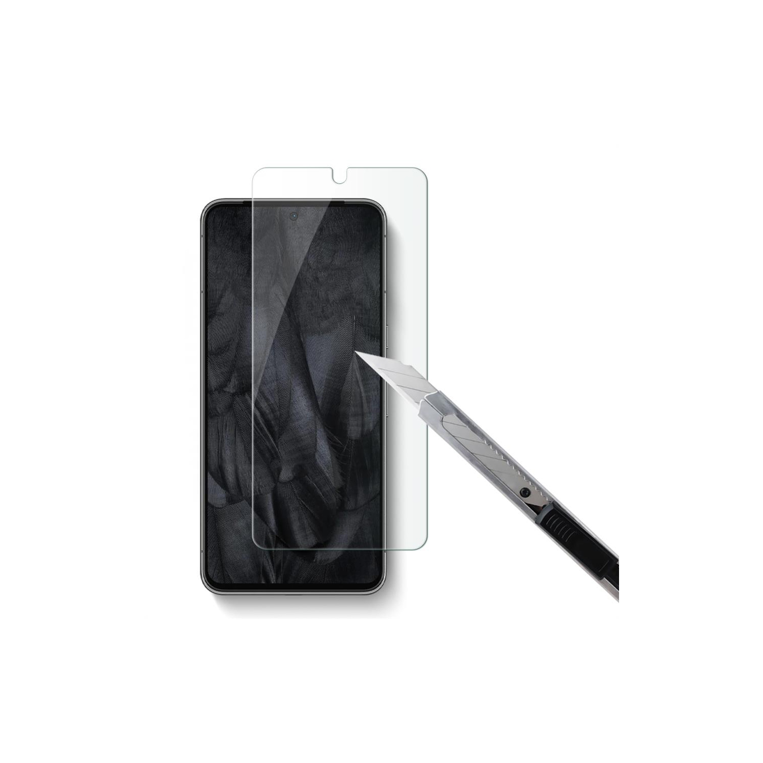 Protecteur d'écran en verre trempé [9H ASAHI] d'Uolo pour Pixel 8 Pro de Google | Étui facile à installer