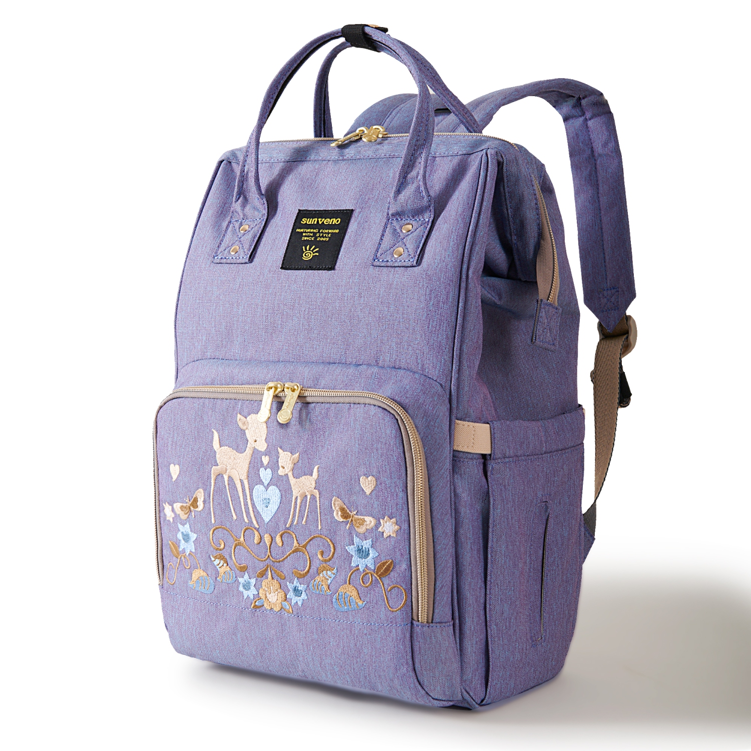 Sunveno Embroidered Diaper Backpack