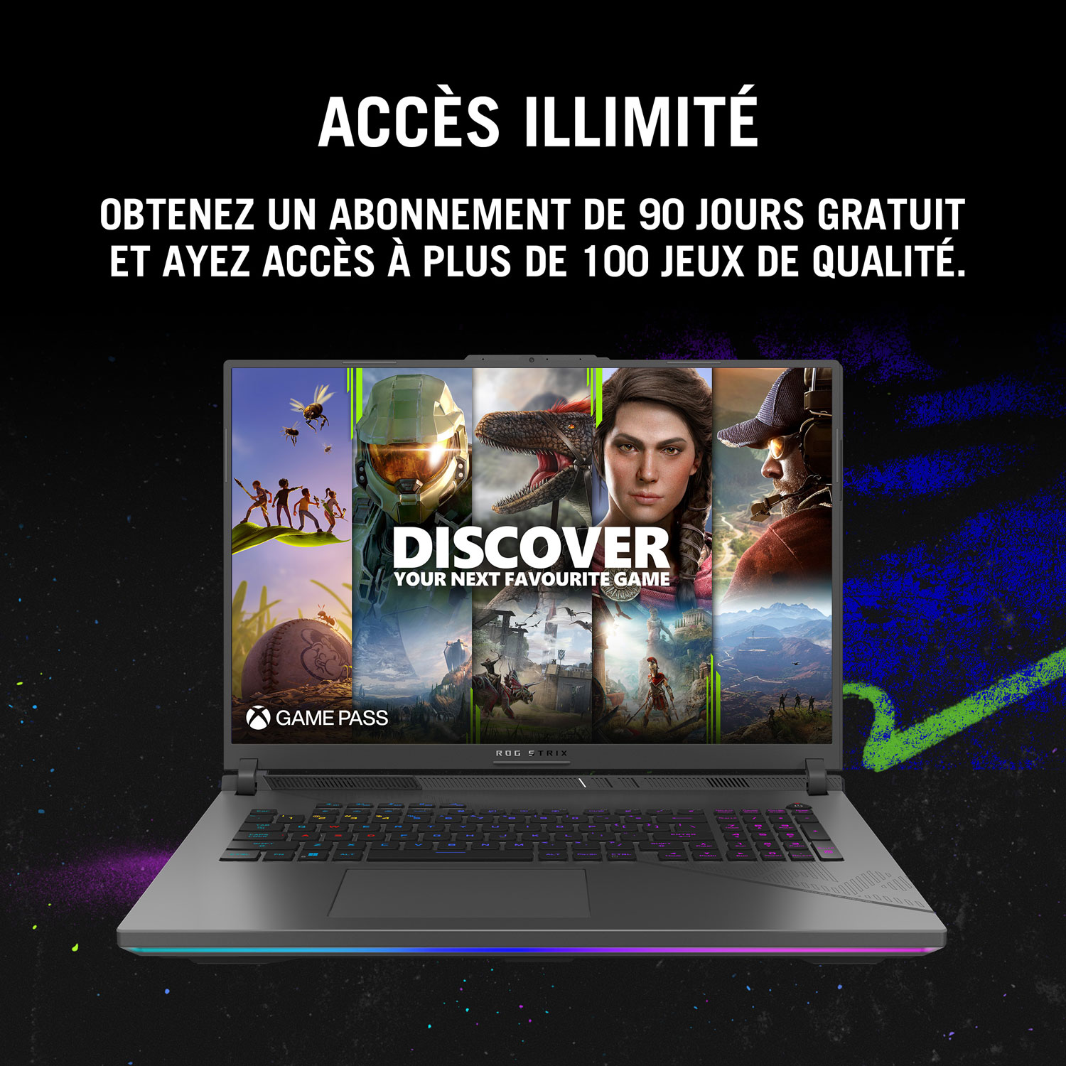 Portable de jeu WQXGA 240 Hz de 18 po ROG Strix G18 d'ASUS (Core i9-14900HX d'Intel/SSD 1 To/RAM 32 Go/RTX 4060)