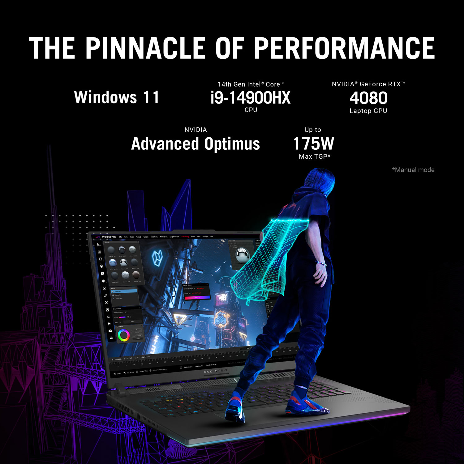 ASUS ROG Strix SCAR 18" WQXGA 240Hz Mini-LED Gaming Laptop (Intel Core i9-14900HX/1TB SSD/32GB RAM/RTX 4080)