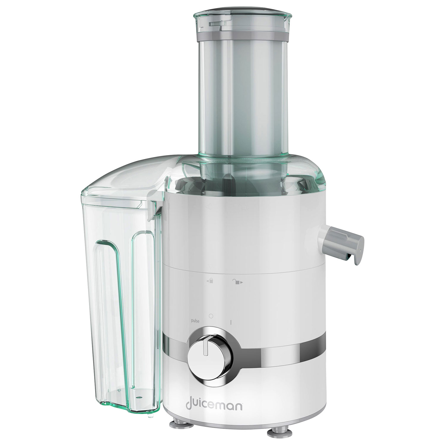 Juiceman 3-in-1 Total Slow Citrus Juicer - White Stainless Steel