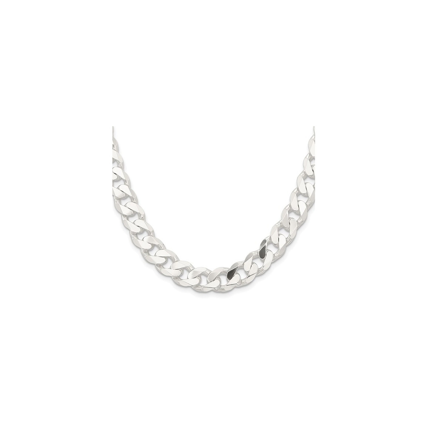 Collier à chaîne gourmette en argent sterling de 18 po