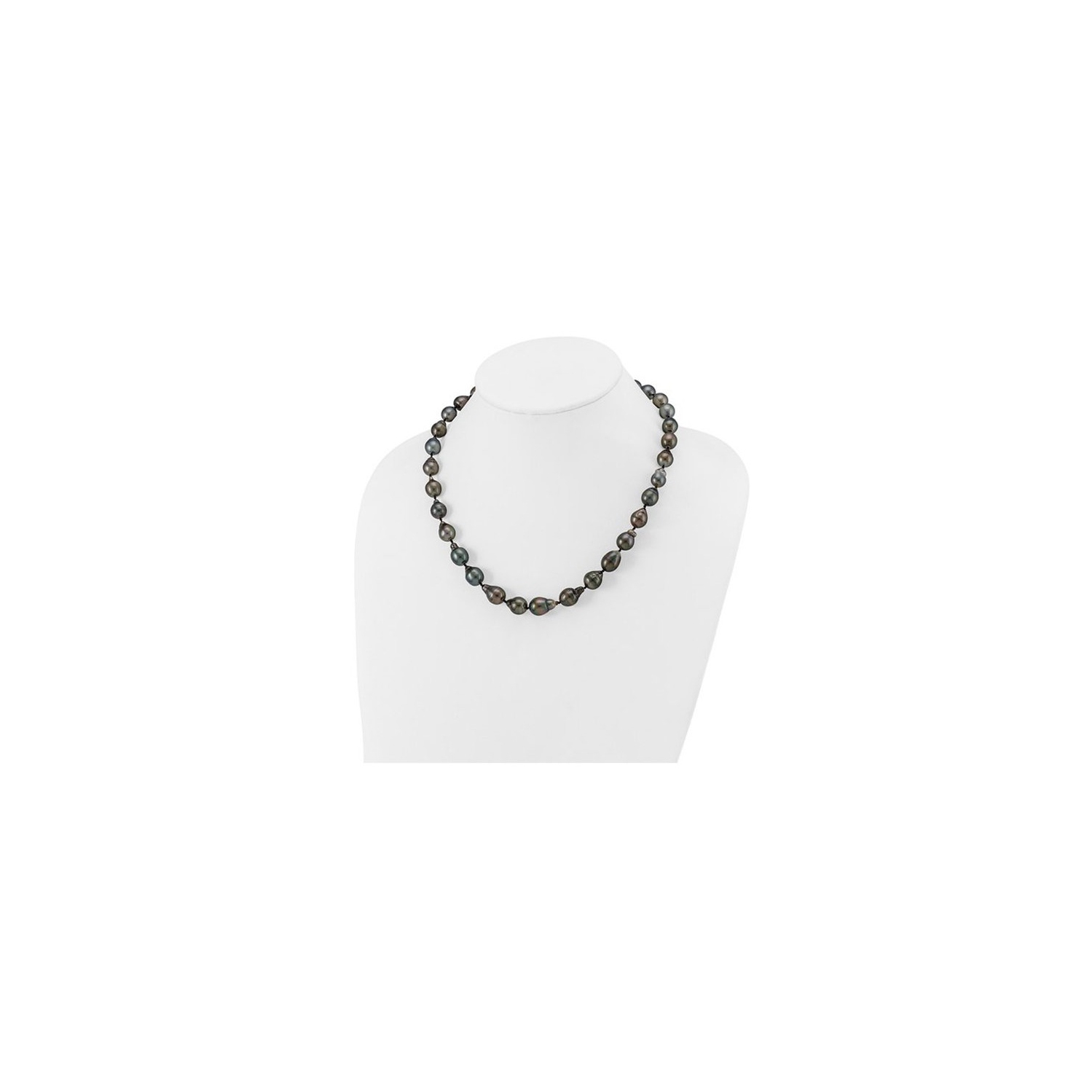 Saltwater Cultured Tahitian Pearl Necklace in 14K White Gold