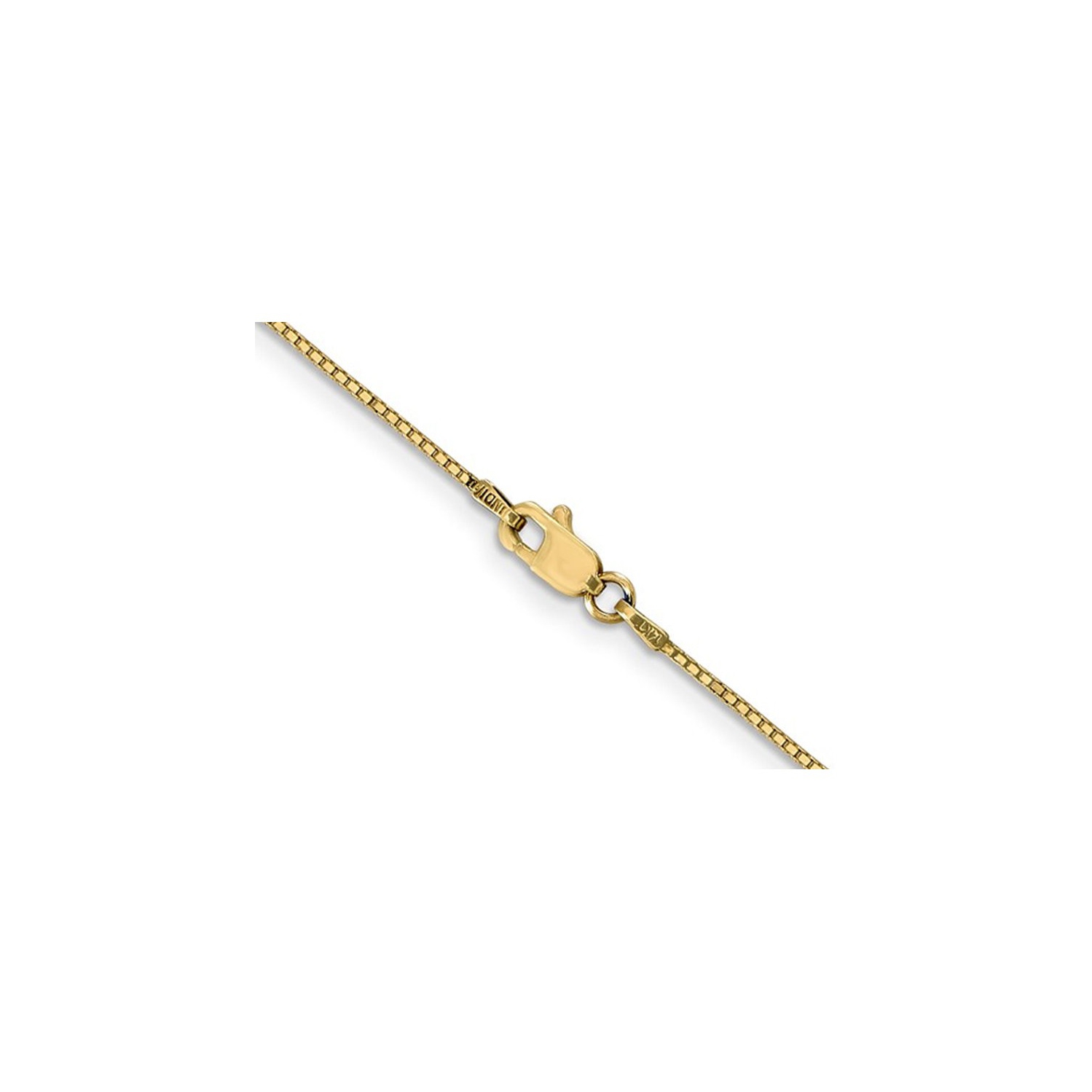 14K Yellow Gold Box Chain Necklace 20 Inches