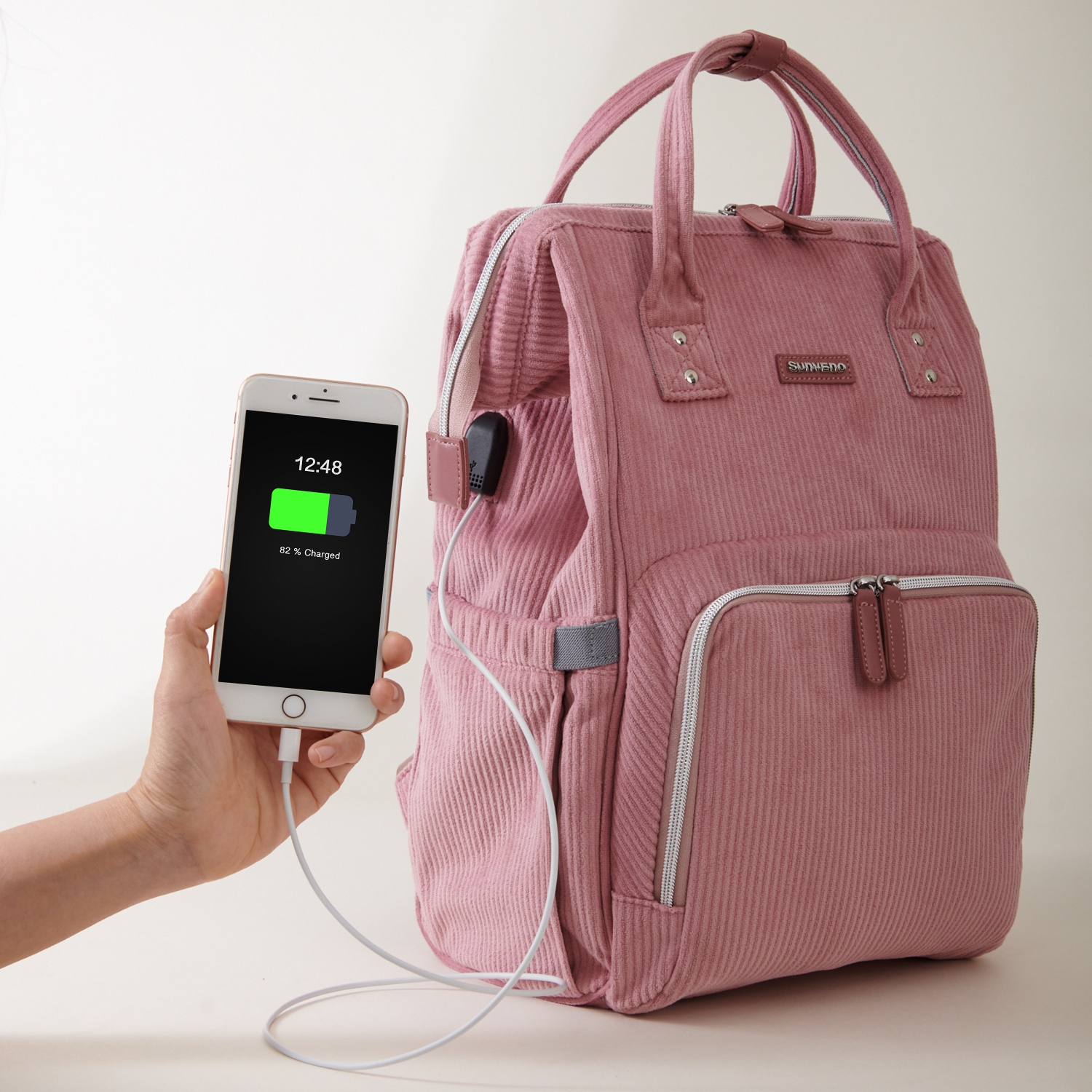 Sunveno Corduroy Diaper Bag