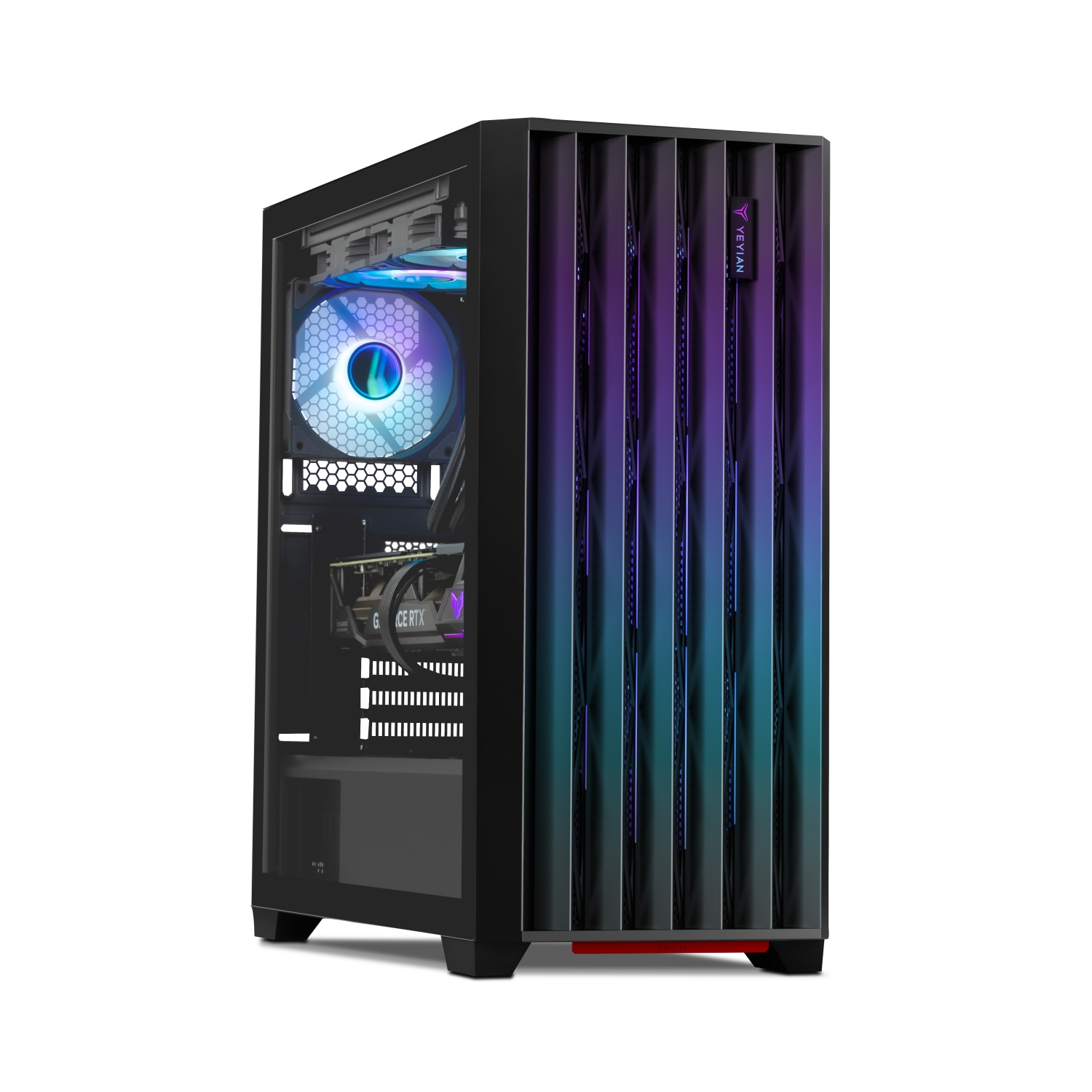 YEYIAN Gaming PC PHOENIX-GLASS AMD Ryzen 7 7800X3D NVIDIA Geforce RTX 4070TI SUPER 32GB DDR5 1TB SSD 240mm AIO 750W PSU AC Wi-Fi Windows 11 - YPA-PG780DC-47Y1U