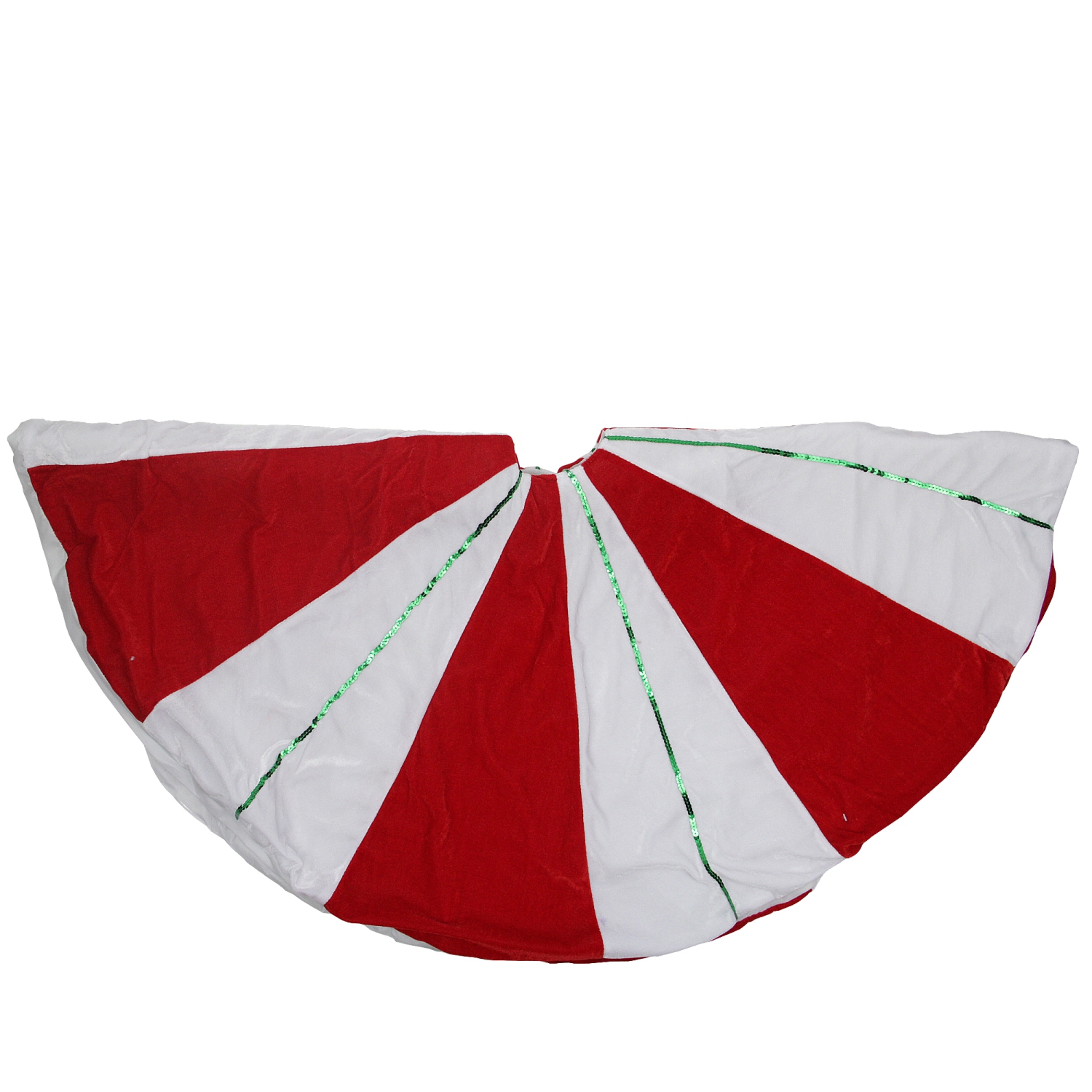 Peppermint Twist Christmas Tree Skirt - 48" - Red and White