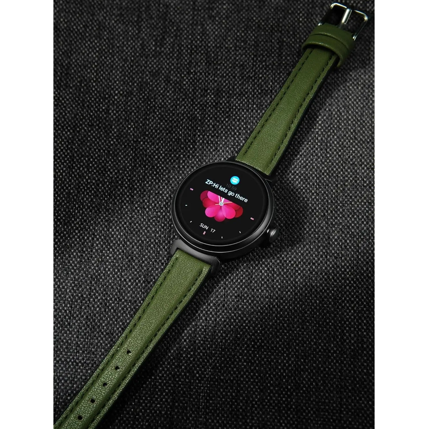 ISPEKTRUM Smartini Mini Smart Watch, 1" HD Screen Bluetooth Calls & Text, Multiple Sports Mode Fitness Tracker Heart Rate & BP Monitor Works with