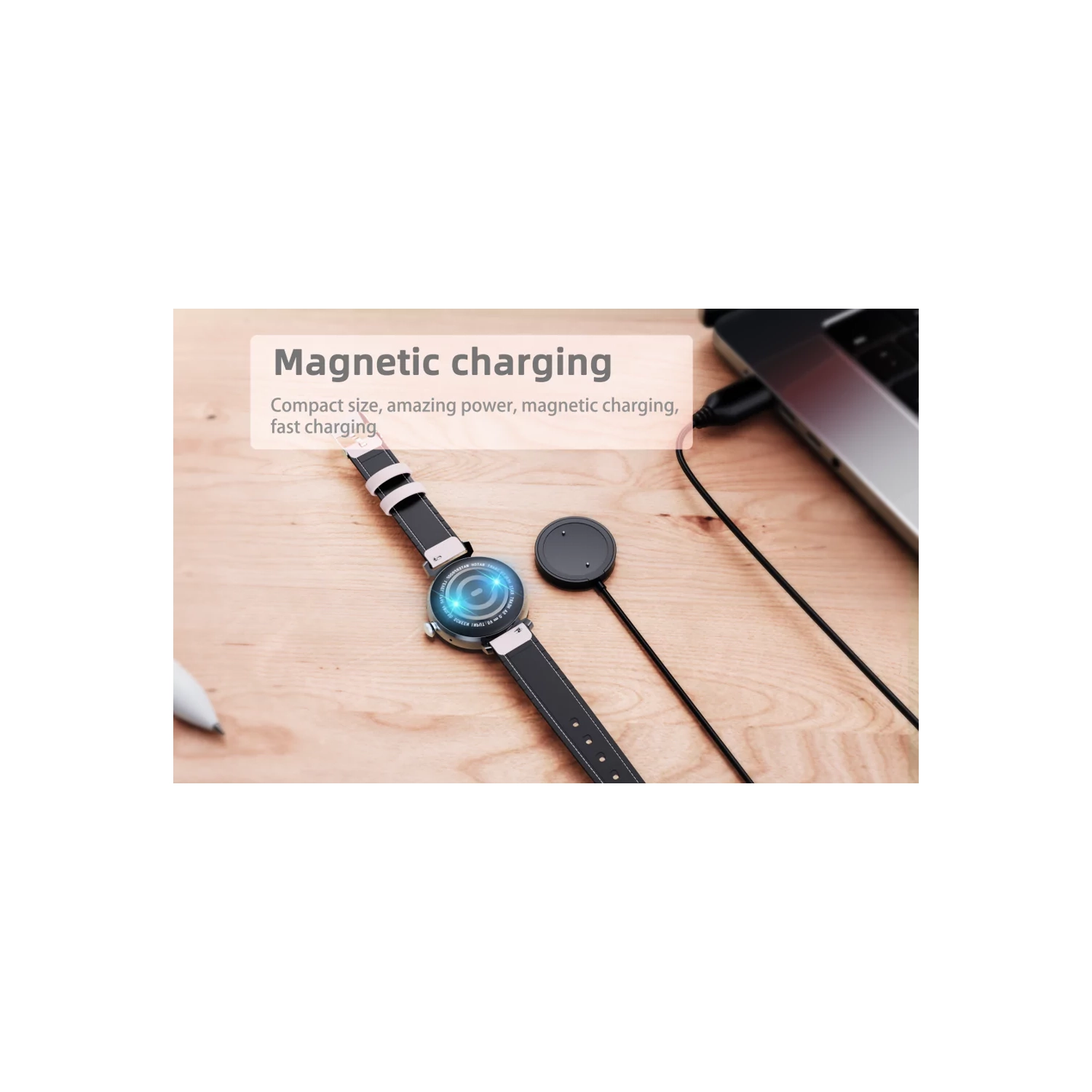 ISPEKTRUM Smartini Mini Smart Watch, 1" HD Screen Bluetooth Calls & Text, Multiple Sports Mode Fitness Tracker Heart Rate & BP Monitor Works with