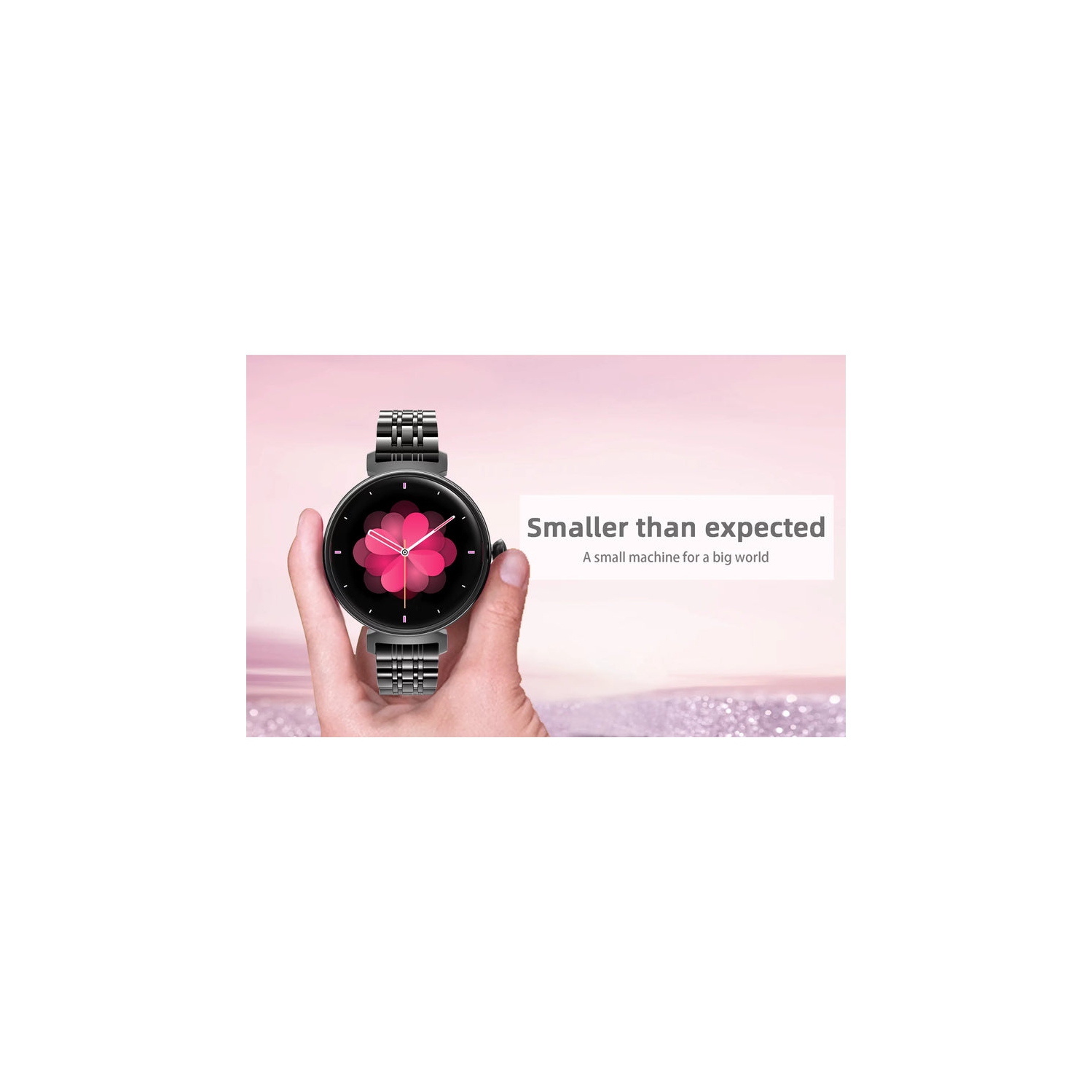 ISPEKTRUM Smartini Mini Smart Watch, 1" HD Screen Bluetooth Calls & Text, Multiple Sports Mode Fitness Tracker Heart Rate & BP Monitor Works with