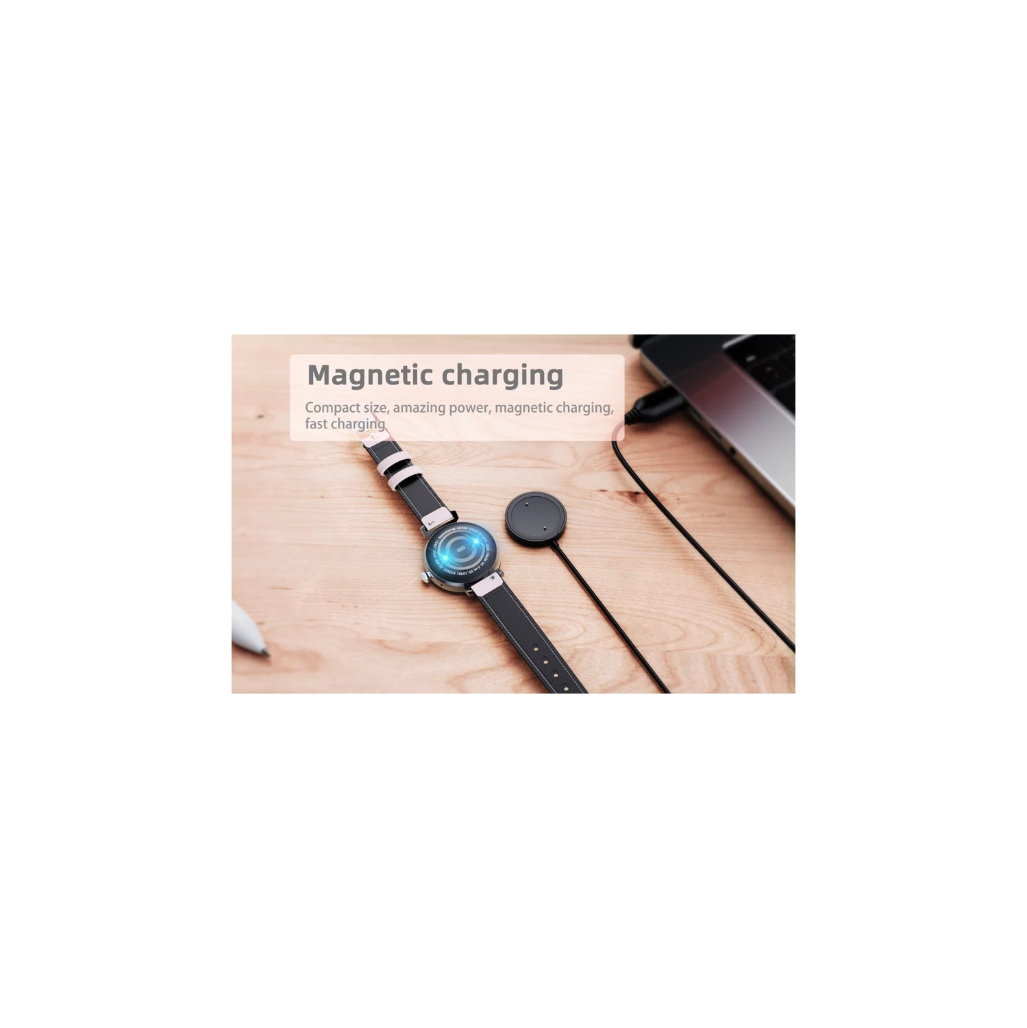 ISPEKTRUM Smartini Mini Smart Watch, 1" HD Screen Bluetooth Calls & Text, Multiple Sports Mode Fitness Tracker Heart Rate & BP Monitor Works with