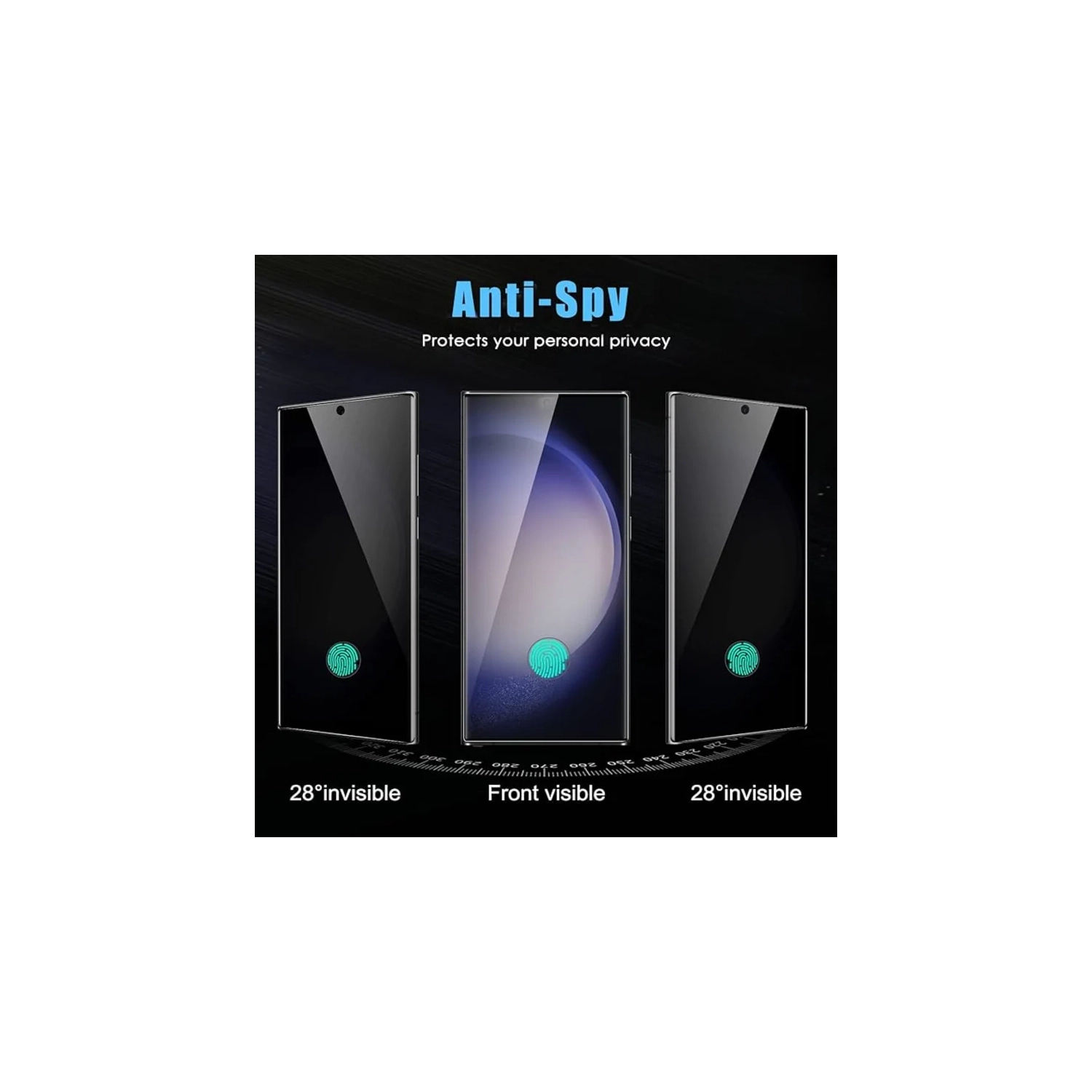 Ensemble protecteur d'écran et caméra de confidentialité pour Galaxy S24 - 2+2 Pack | Ultra HD, anti-espion, dureté 9H