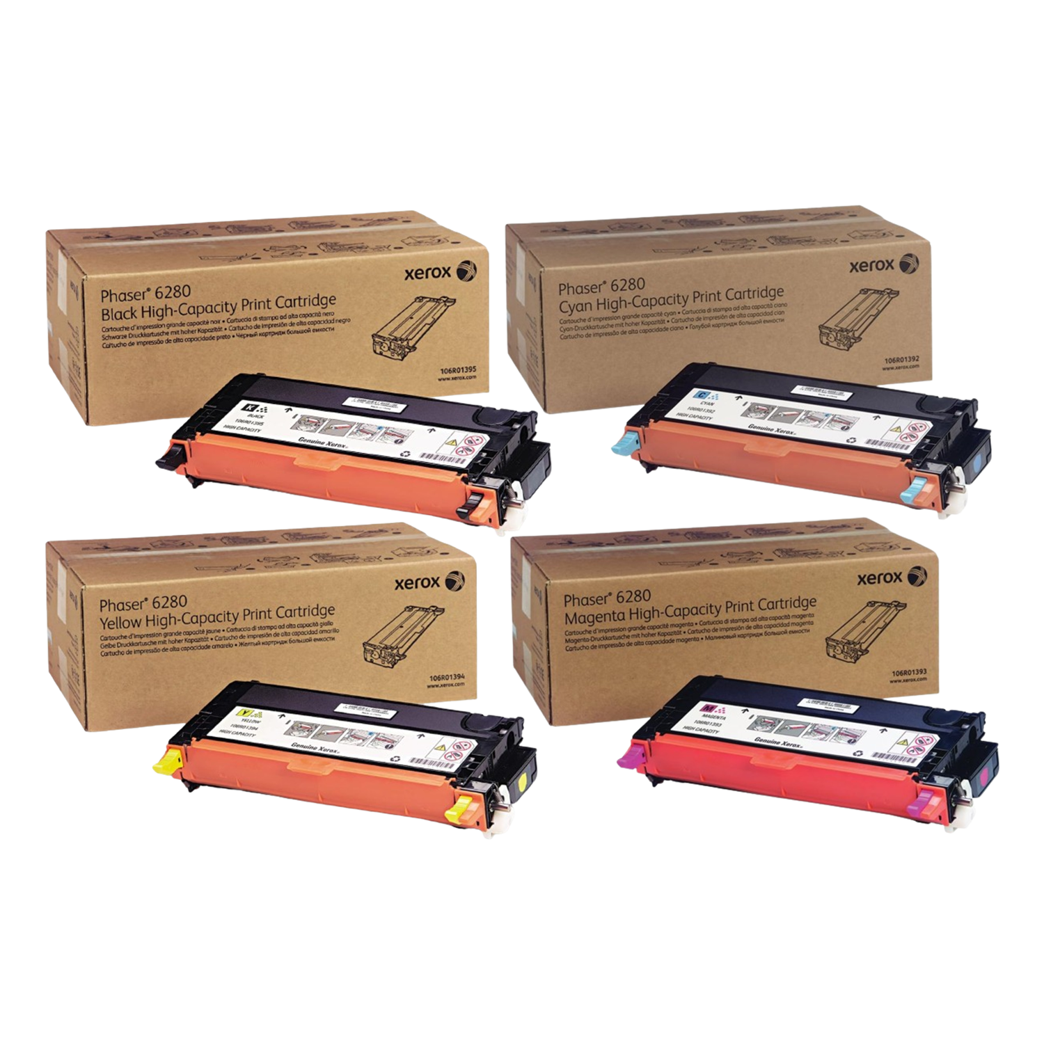 ** 365 DAYS WARRANTY **/ Xerox 106R01395, 106R01392, 106R01394, 106R01393. High Yield Original Toner. Full set By AZX-DEALS CANADA **Extra Savings * *