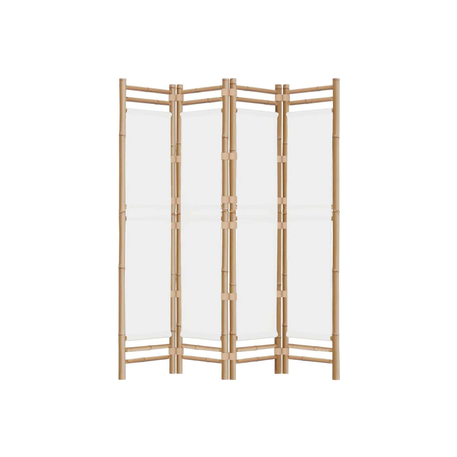 vidaXL Folding 4-Panel Room Divider 160 cm Bamboo and Canvas