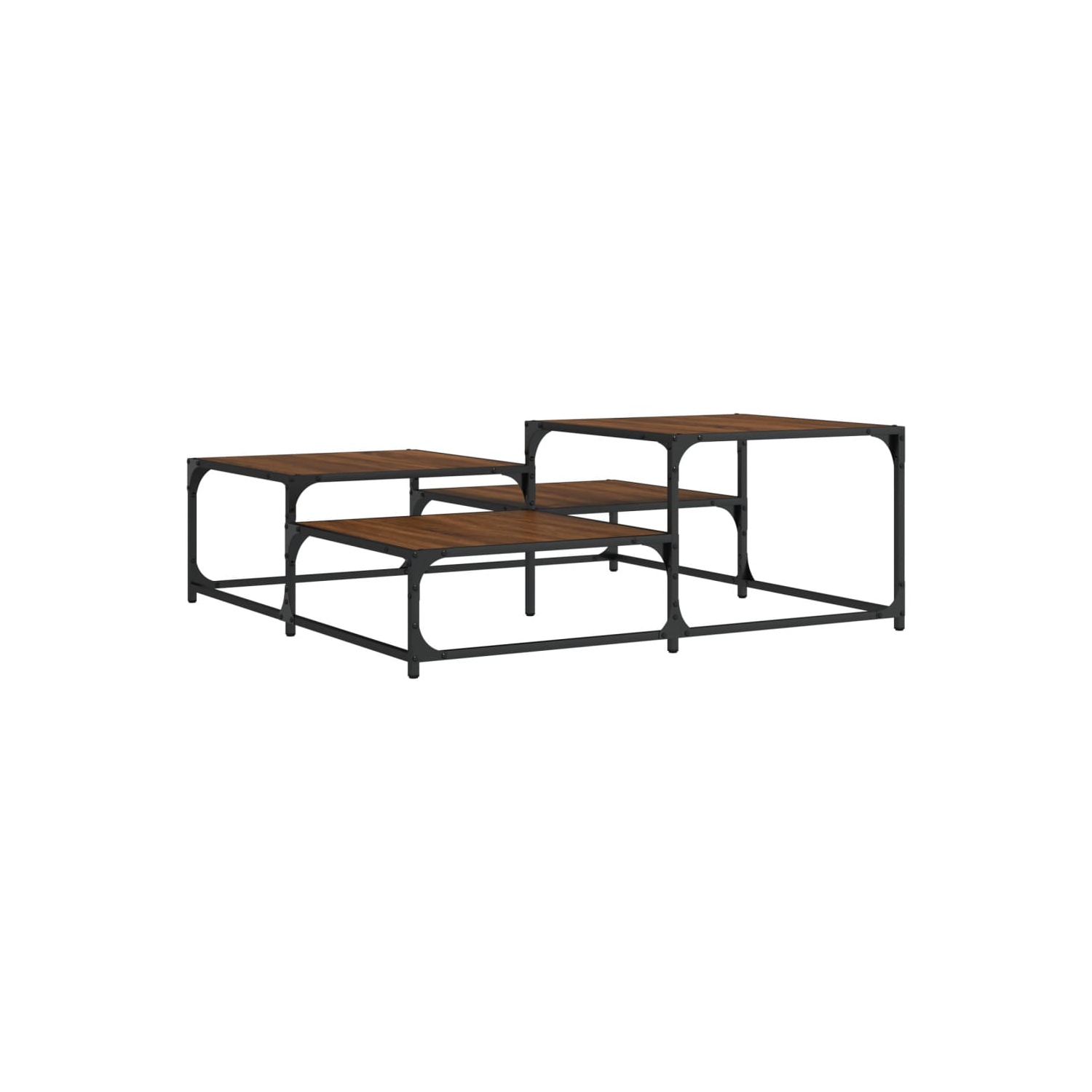 vidaXL Coffee Table Brown Oak 107x107x40 cm Engineered Wood