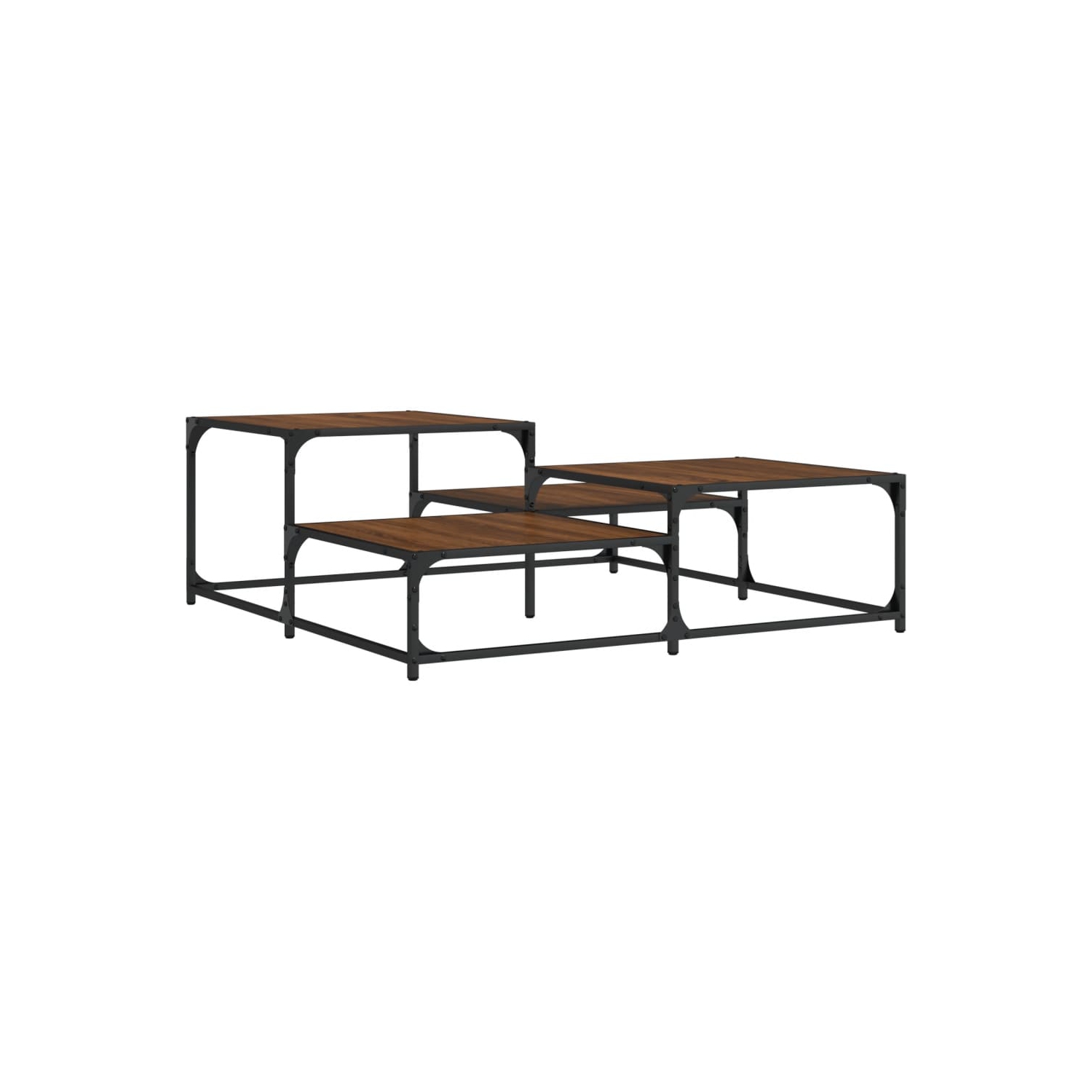 vidaXL Coffee Table Brown Oak 107x107x40 cm Engineered Wood