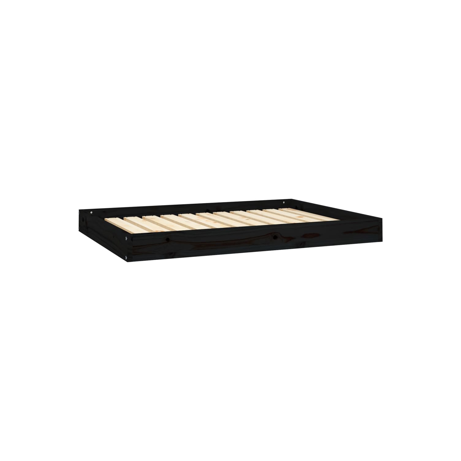 vidaXL Dog Bed Black 101.5x74x9 cm Solid Wood Pine