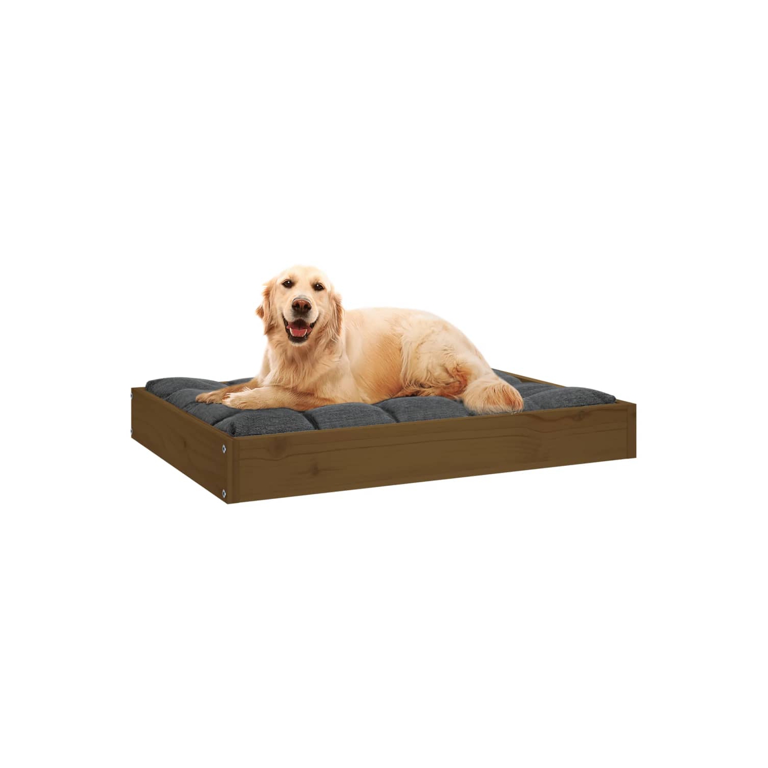 vidaXL Dog Bed Honey Brown 71.5x54x9 cm Solid Wood Pine