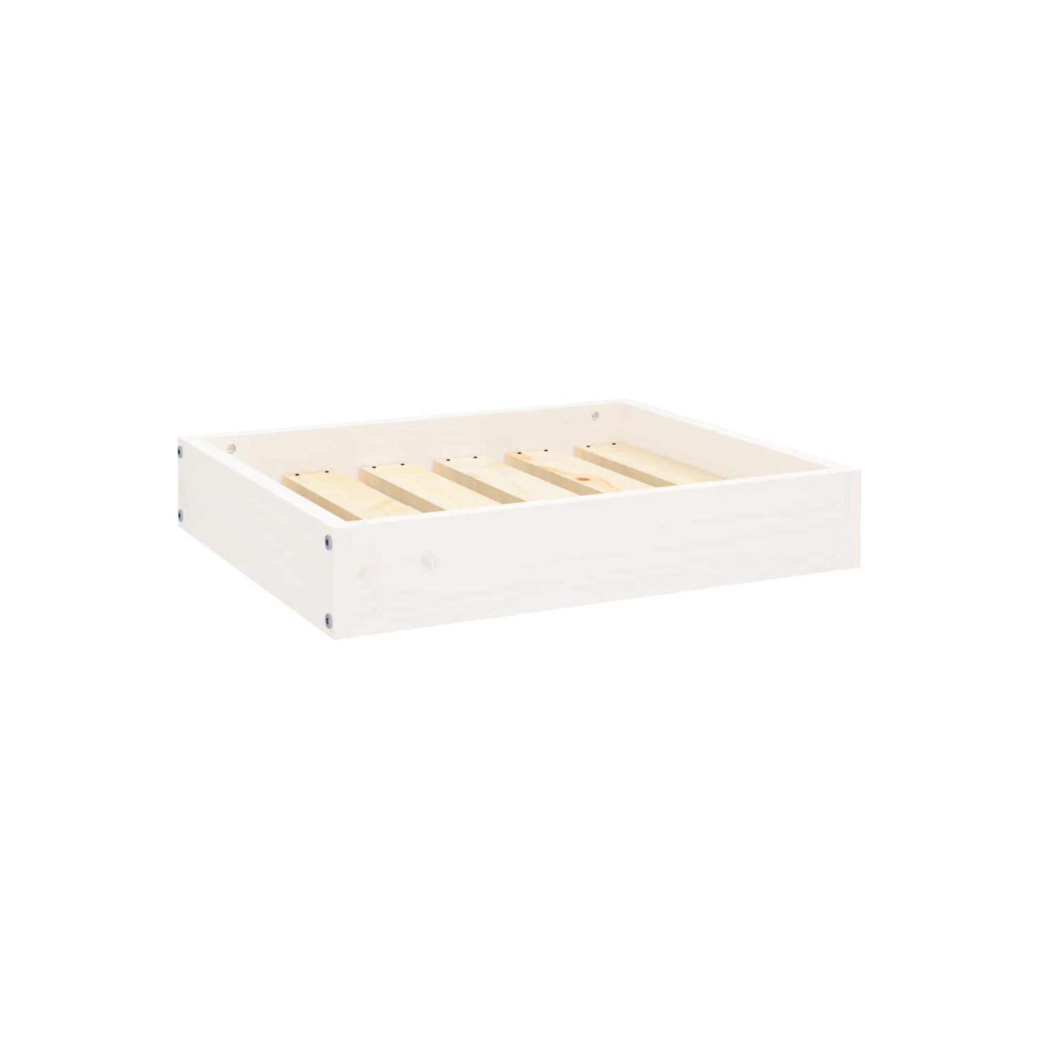 vidaXL Dog Bed White 51.5x44x9 cm Solid Wood Pine
