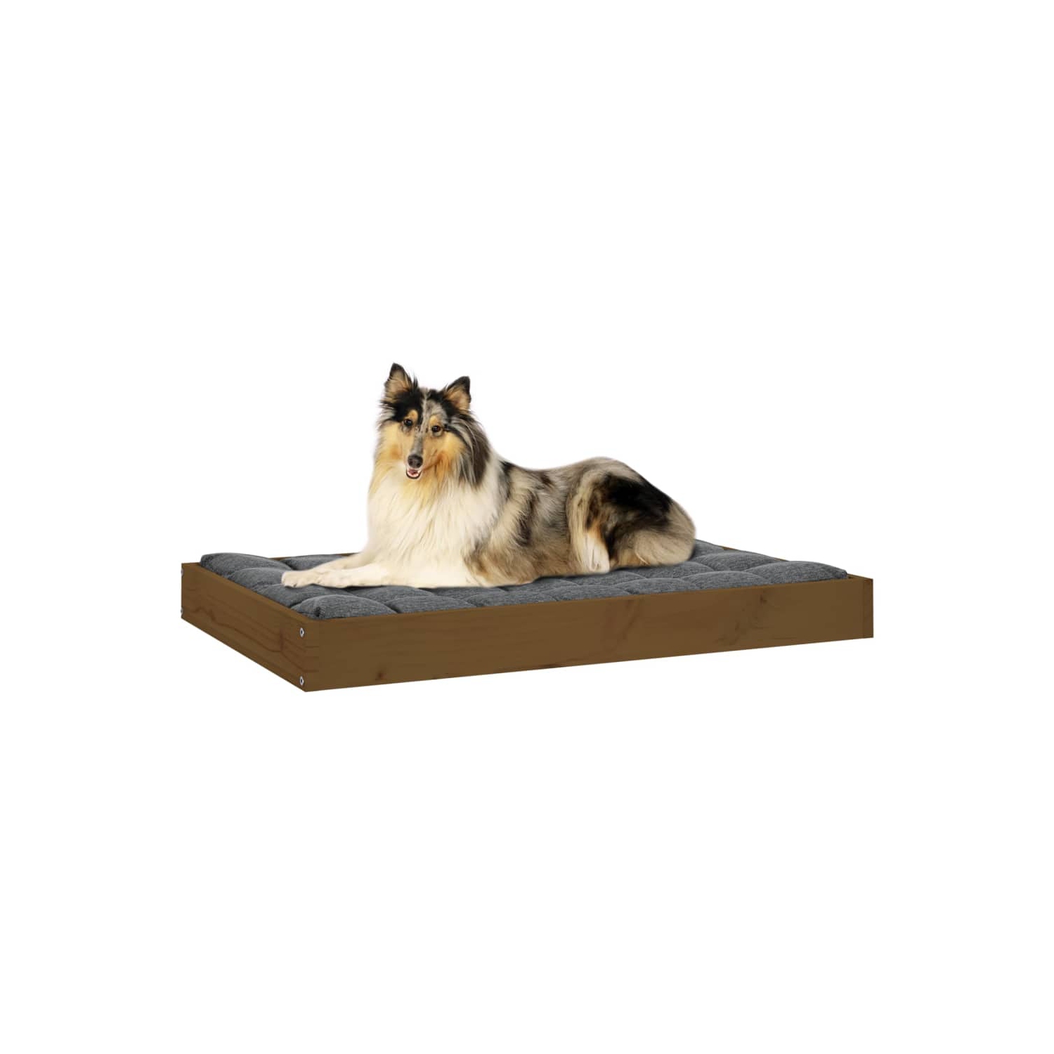 vidaXL Dog Bed Honey Brown 91.5x64x9 cm Solid Wood Pine