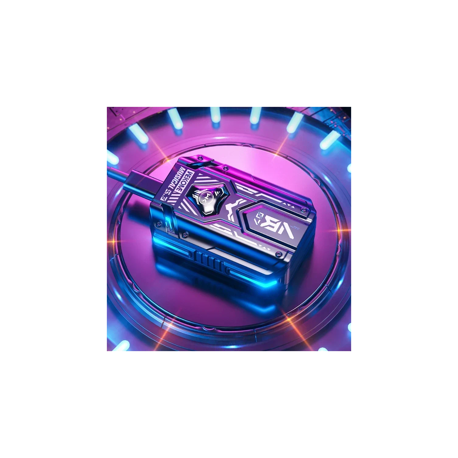 Écouteurs bouton sans fil Mecha SeriesVB07 de WEKOME - Noir