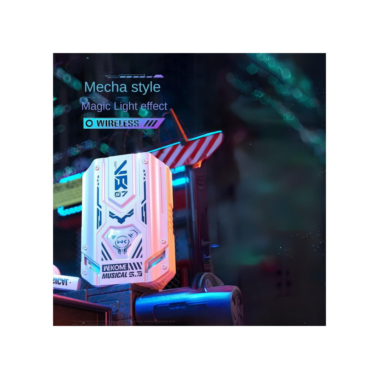 Écouteurs bouton sans fil Mecha SeriesVB07 de WEKOME - Noir