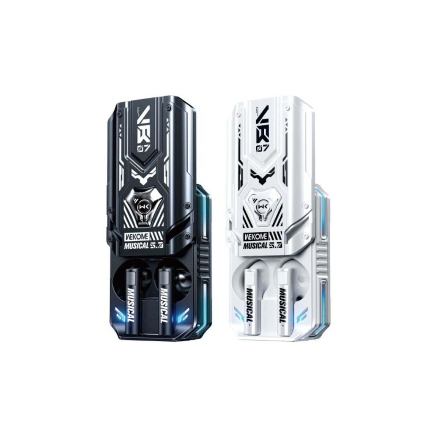 Écouteurs bouton sans fil Mecha SeriesVB07 de WEKOME - Blanc