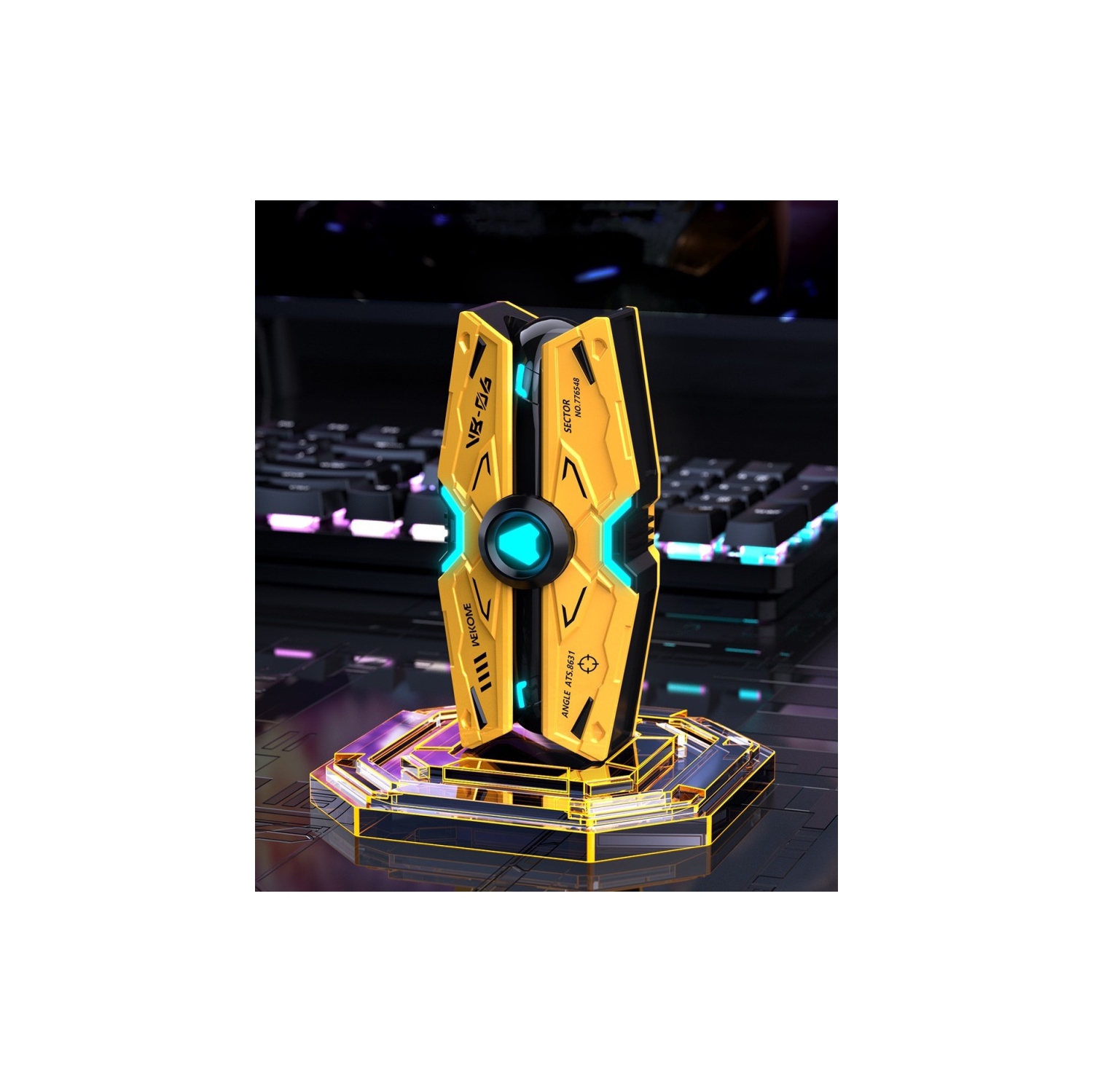 Écouteurs bouton sans fil de VB06 mm de WEKOME - Jaune